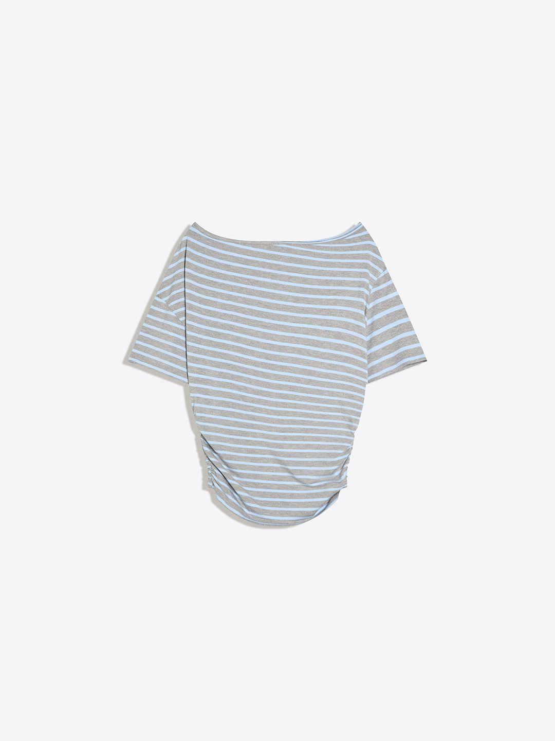 Asymmetric print short sleeve T-shirt