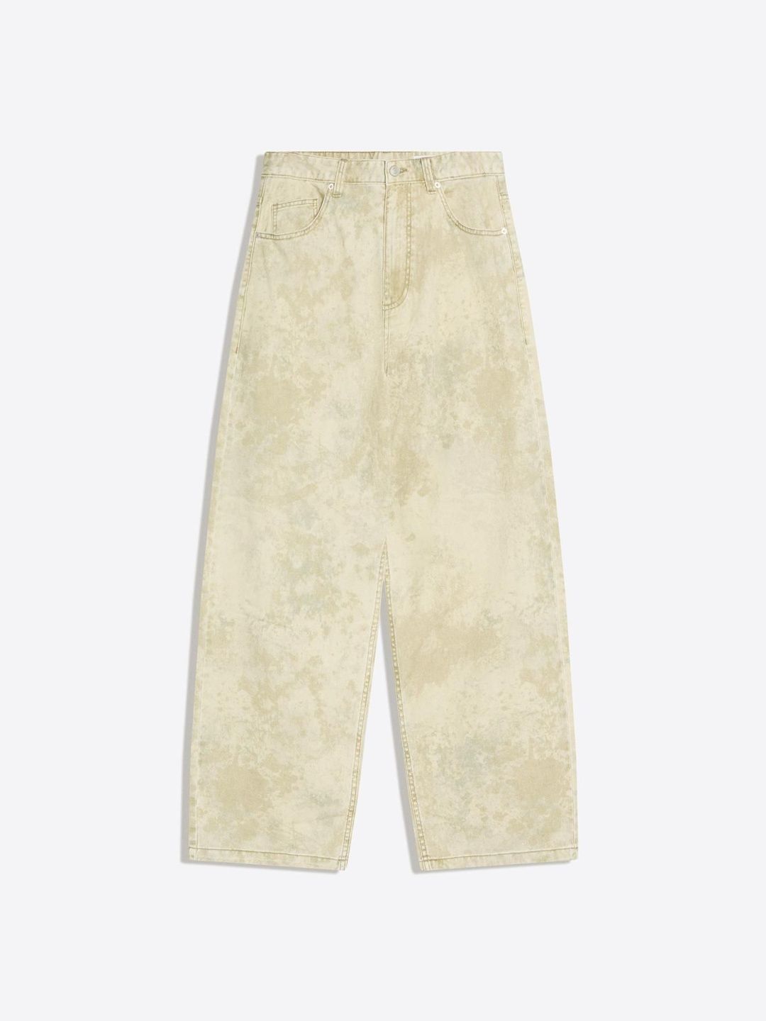 Barrel leg jeans print