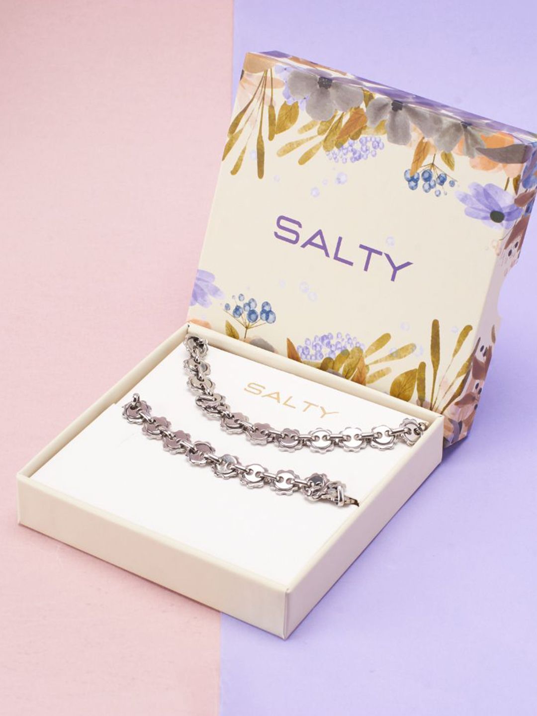 SALTY Starlit Elegance Silver Celestial Jewellery Set