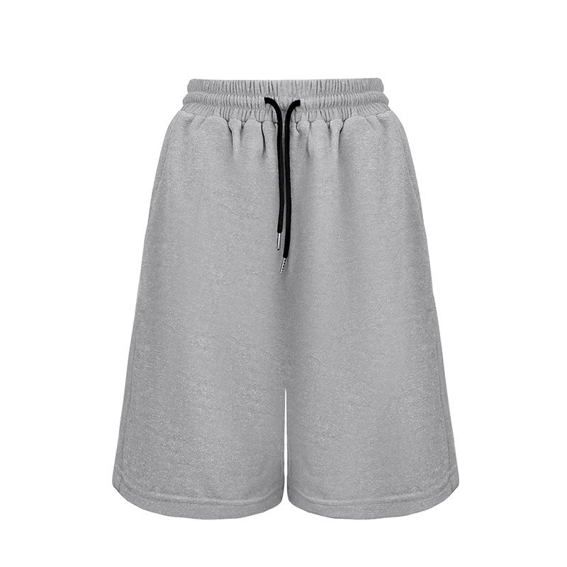 Wide-Leg Bermuda Shorts with Drawstring Waist and Pockets