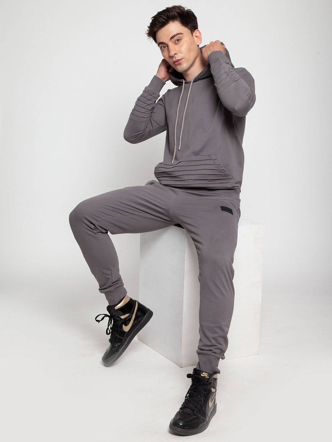 Charcoal Pinstripe Hoodie