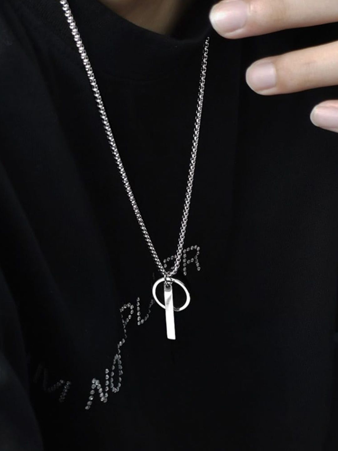 SALTY Men Stainless Steel Pendant with Chains