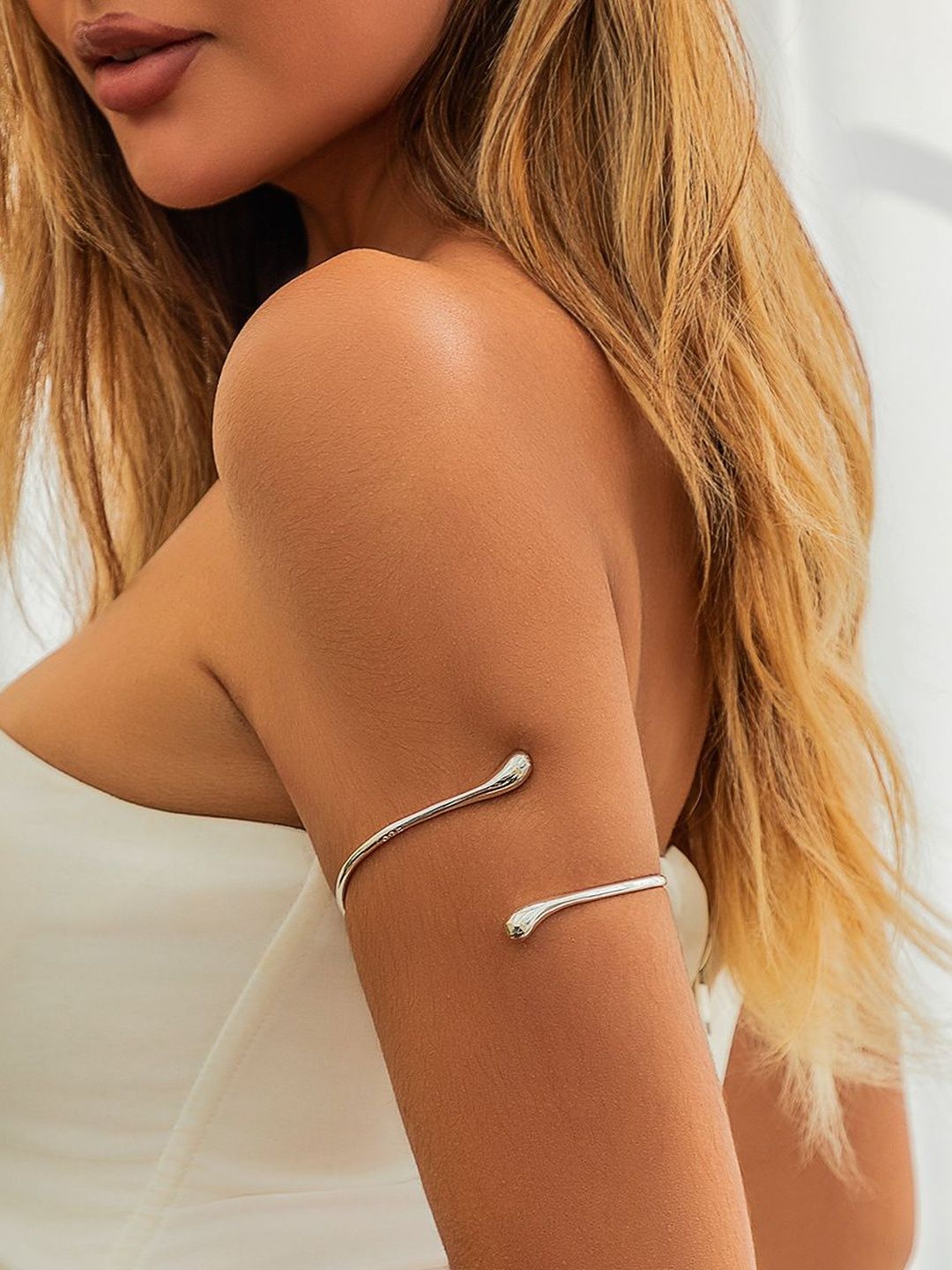 Women Silver-Plated Armlet Bracelet
