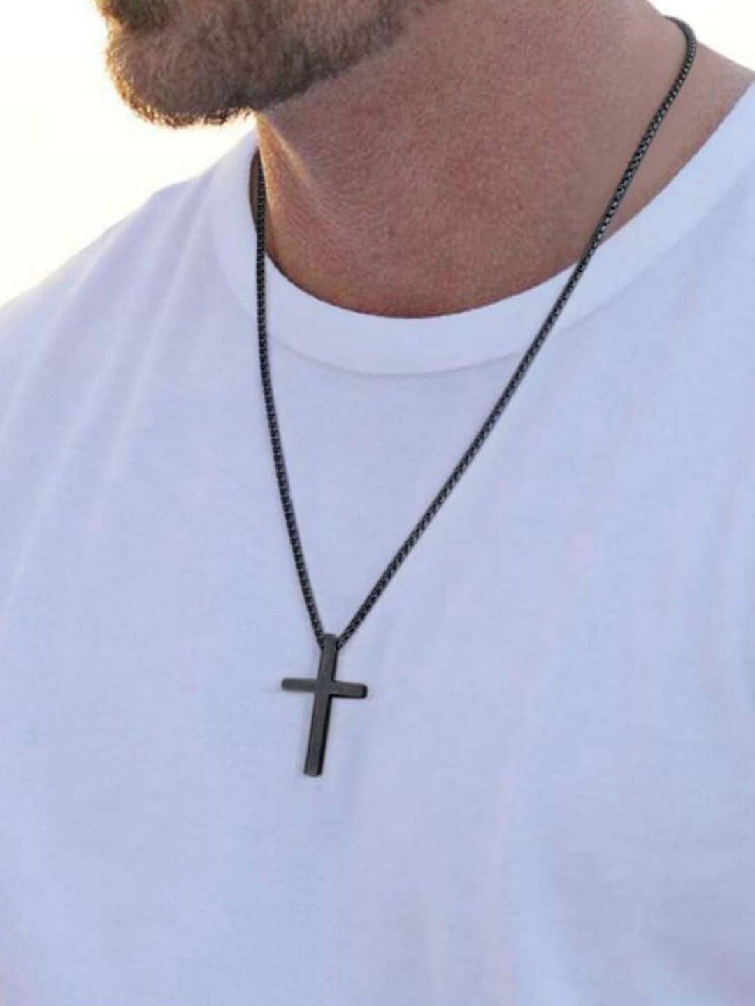 SALTY Stainless Steel Sacred Crossroads Pendant With Chain