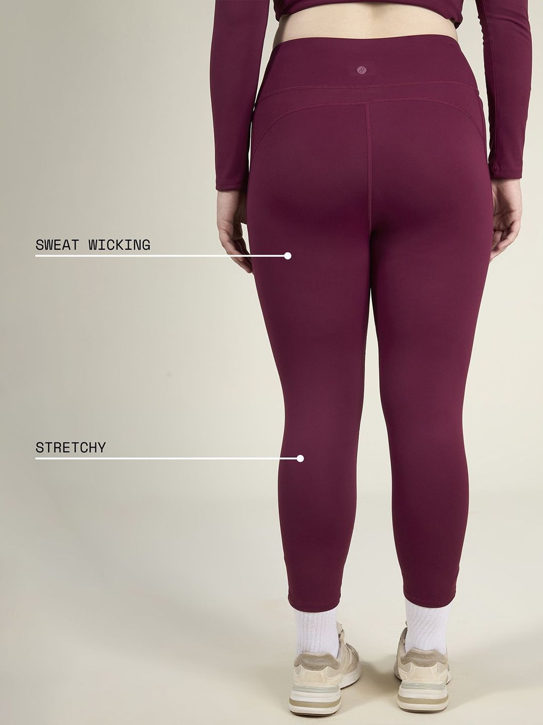 Burgundy Sculpt Core Leggings Tights