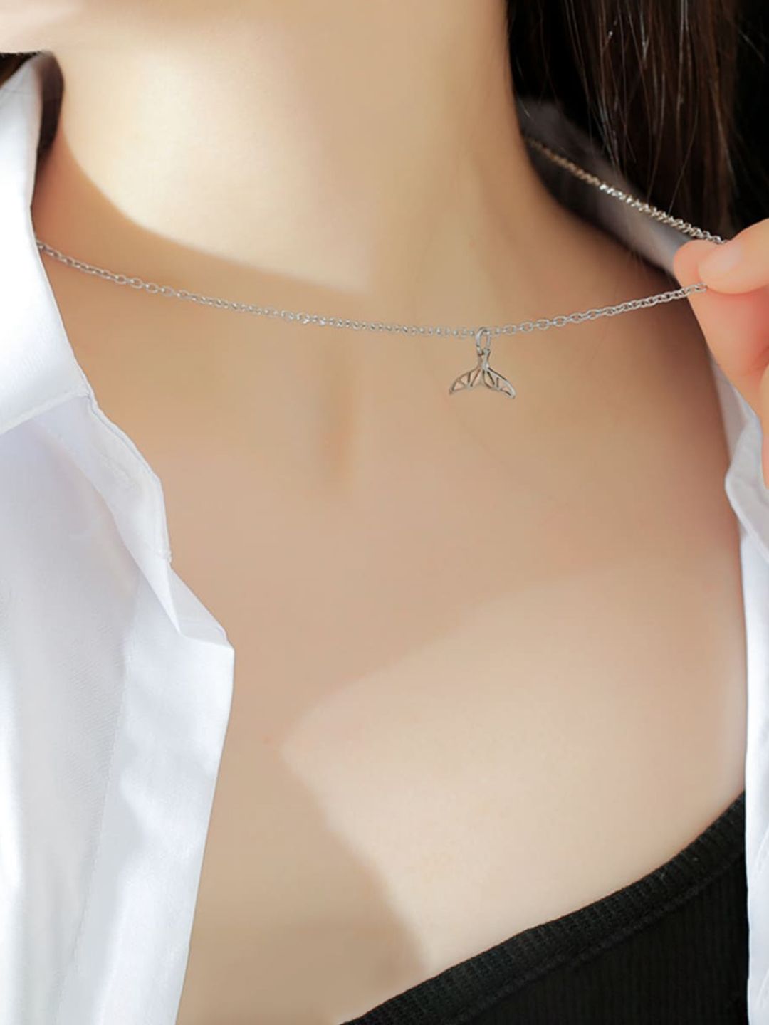 SALTY Stainless Steel Contemporary Pendant With Chain