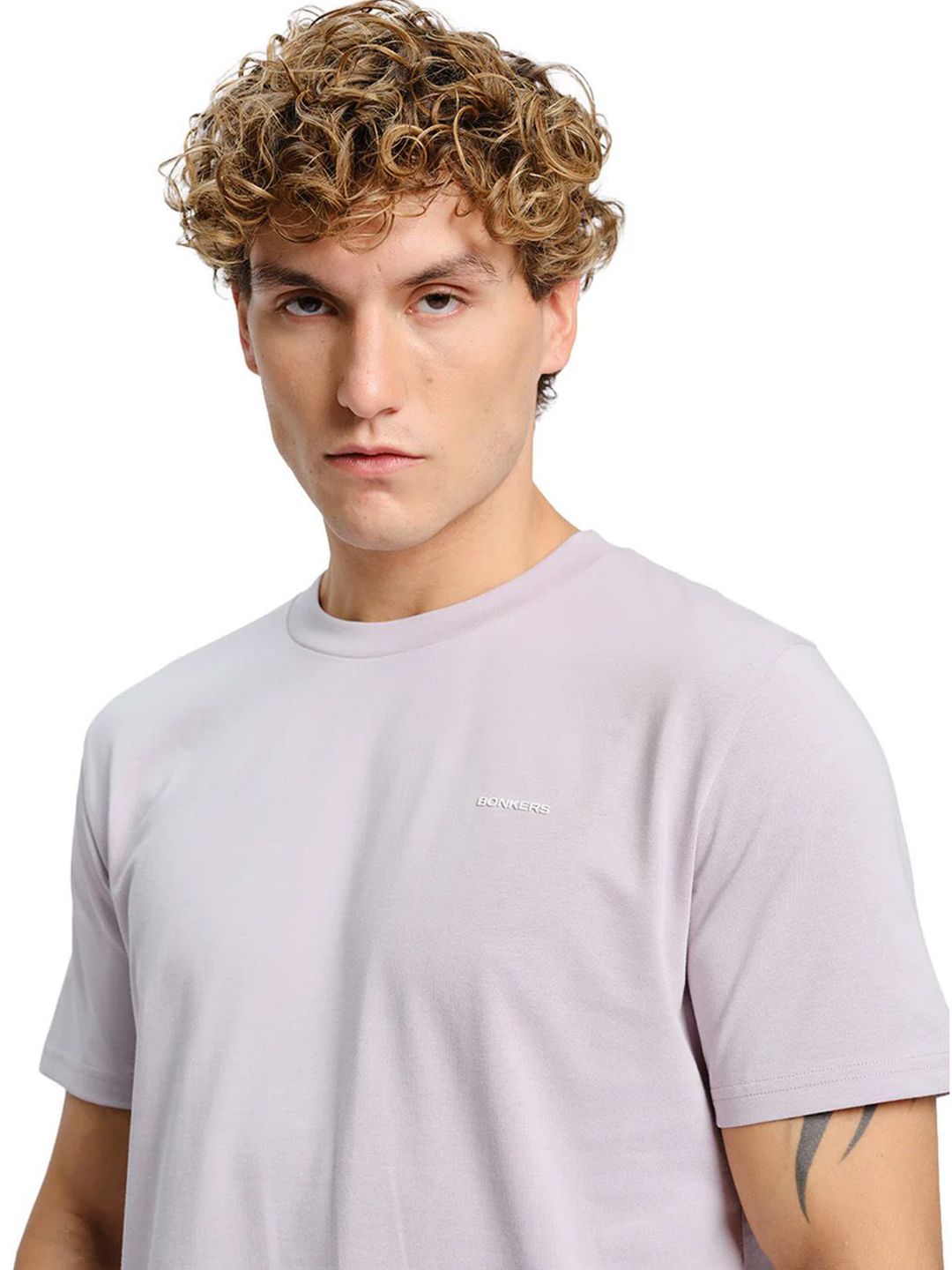 Mist Supima Round Neck Pure Cotton T-Shirt