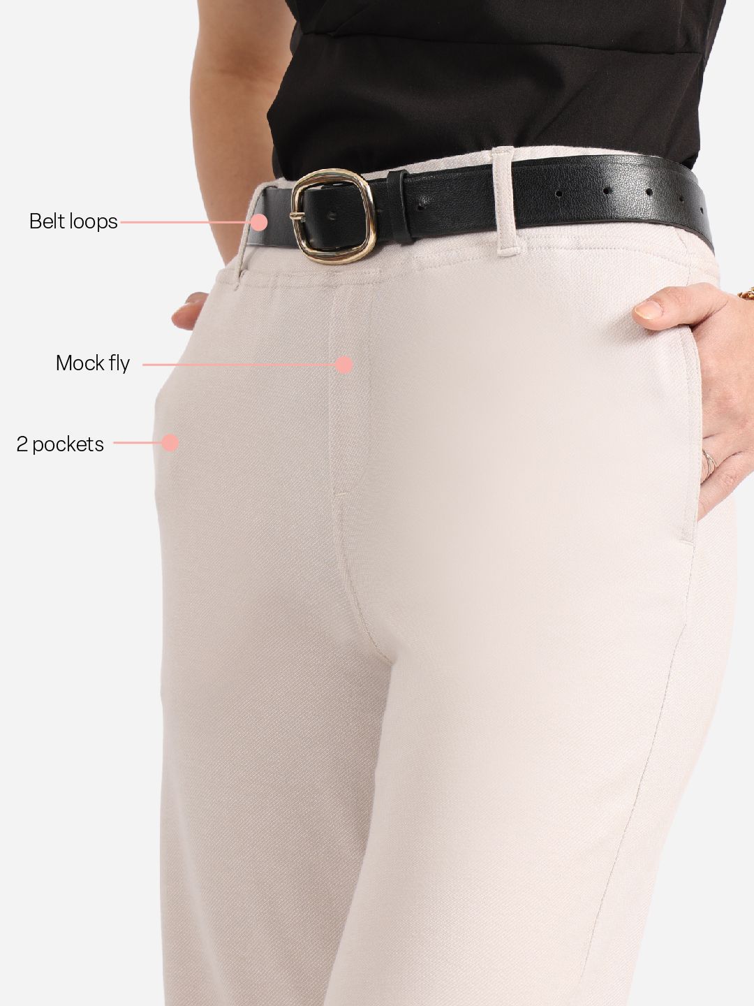 Women Straight Fit High-Rise Formal Trousers