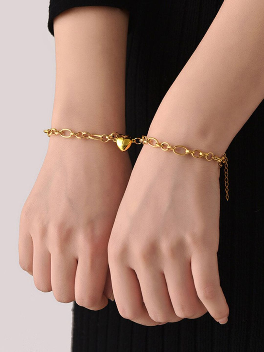 SALTY Men Pack Of 2 Stainless Steel Link Bracelet