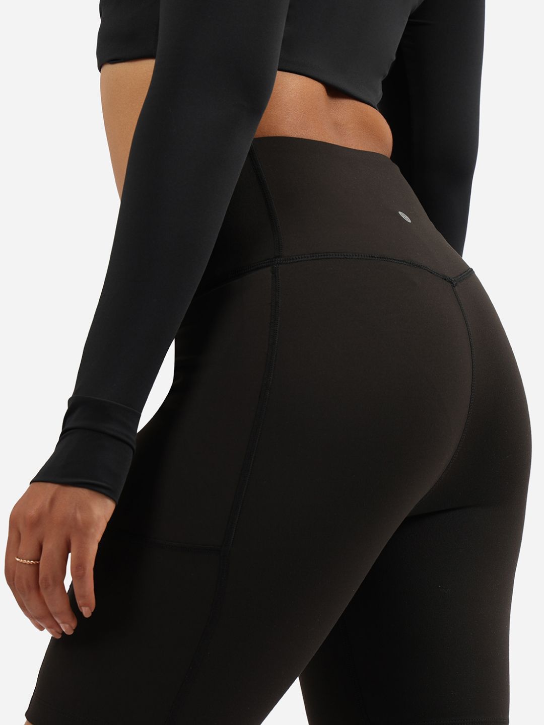 Women Skinny Fit High-Rise Cycling Sports Shorts