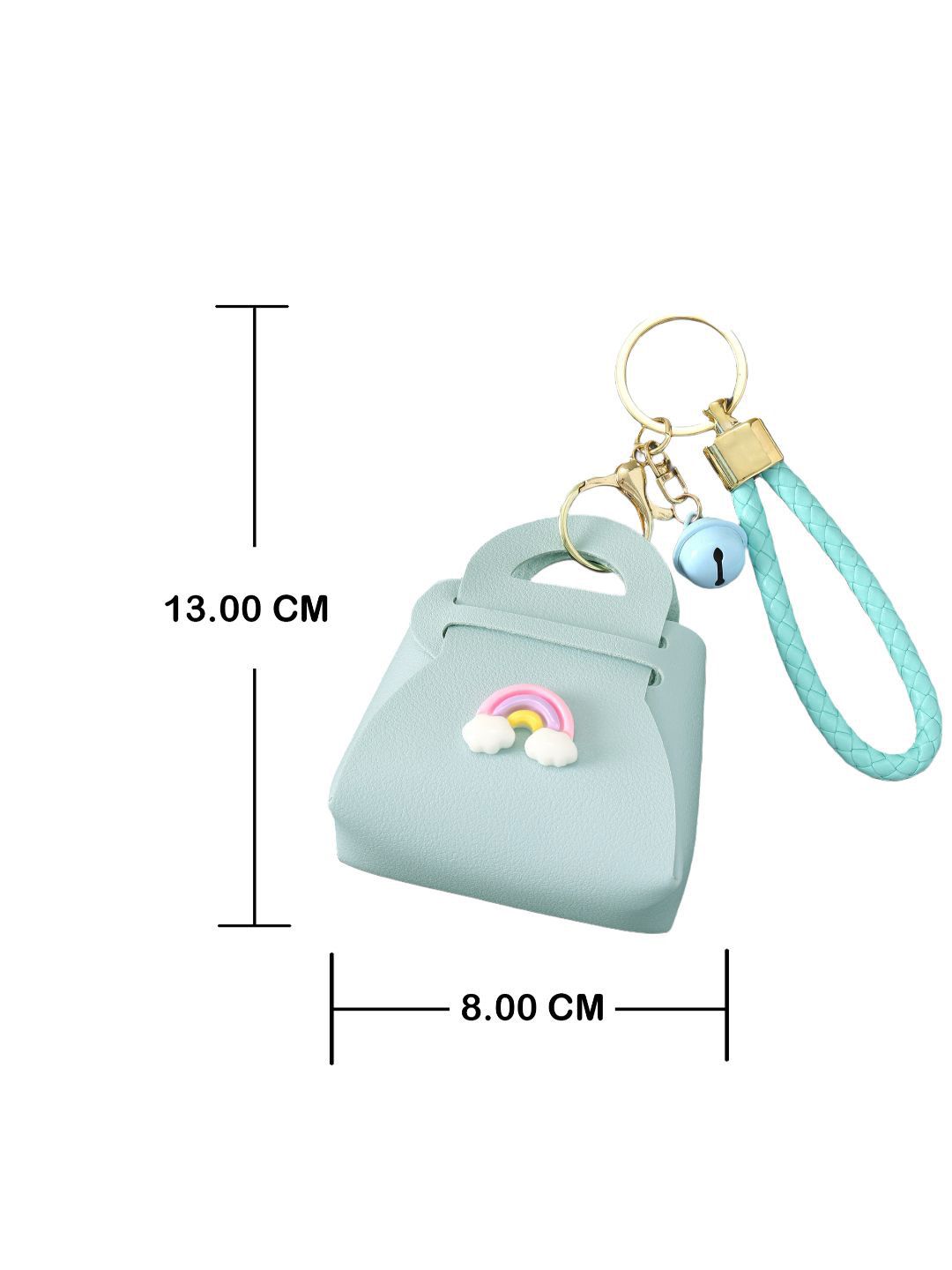 SALTY Yellow & Blue Leather Rainbow Mini Bag Charm