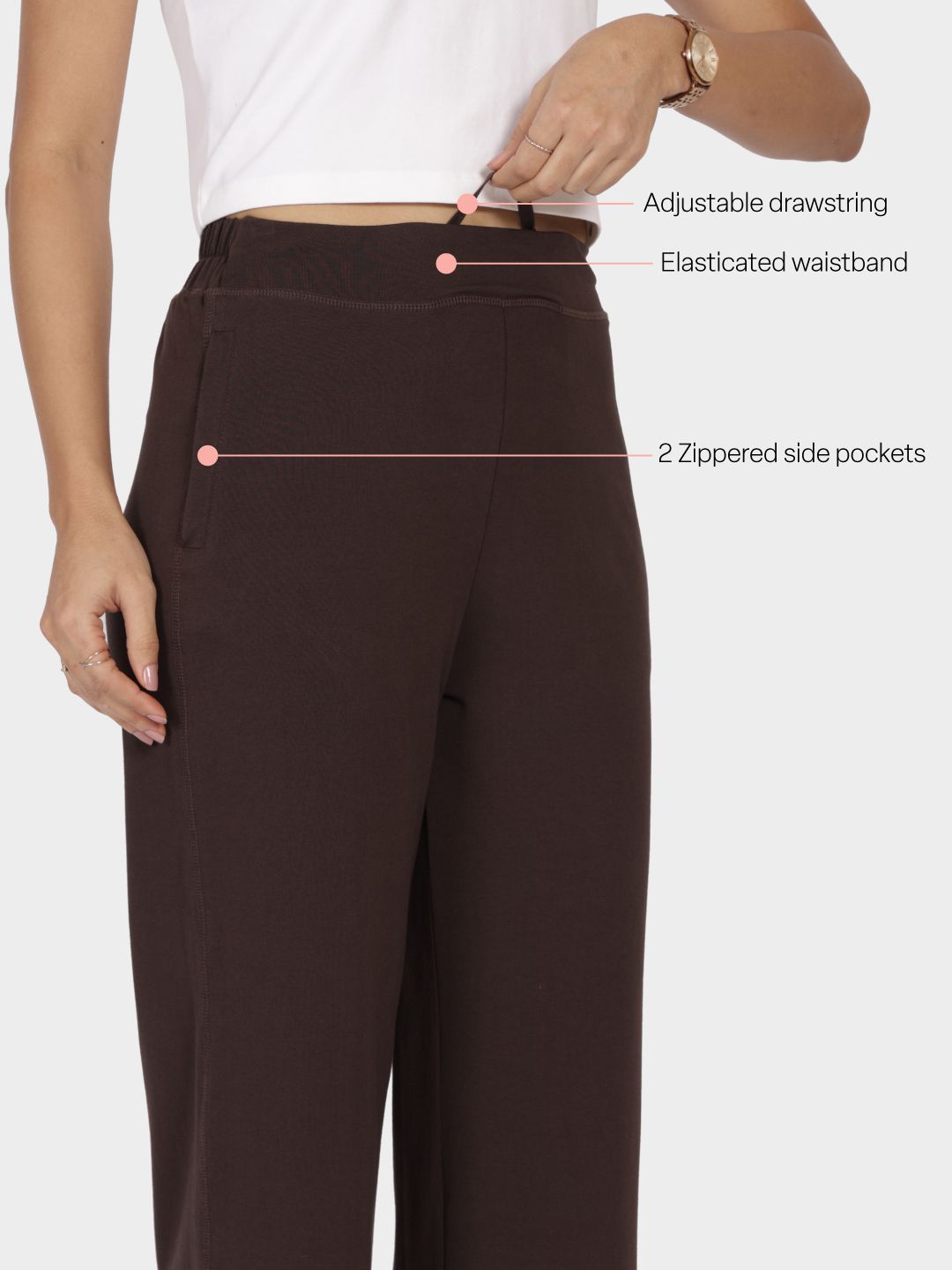 Women AM PM Cotton Wide Leg Pants - Regular