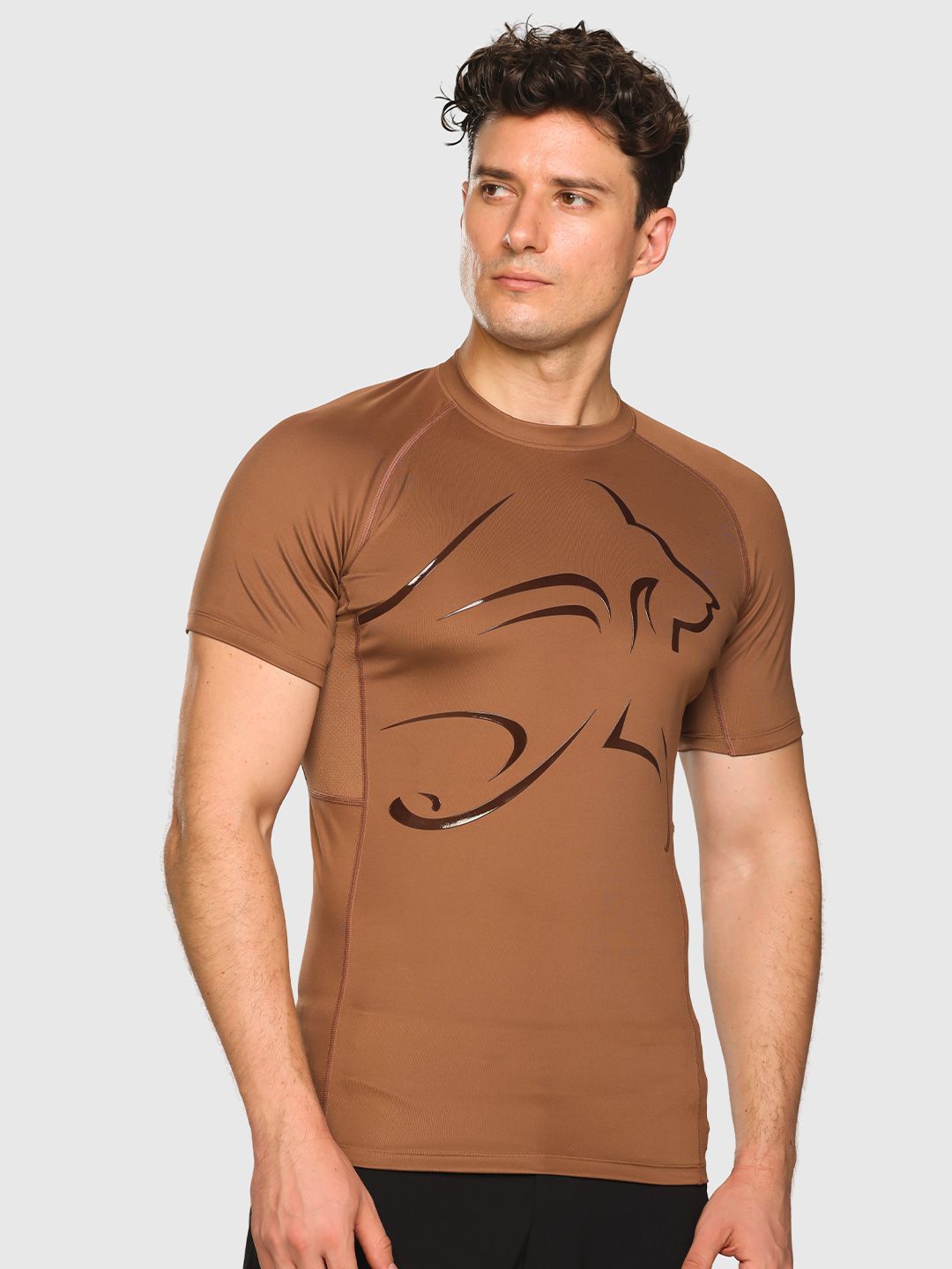 Animal Printed Compression T-shirt