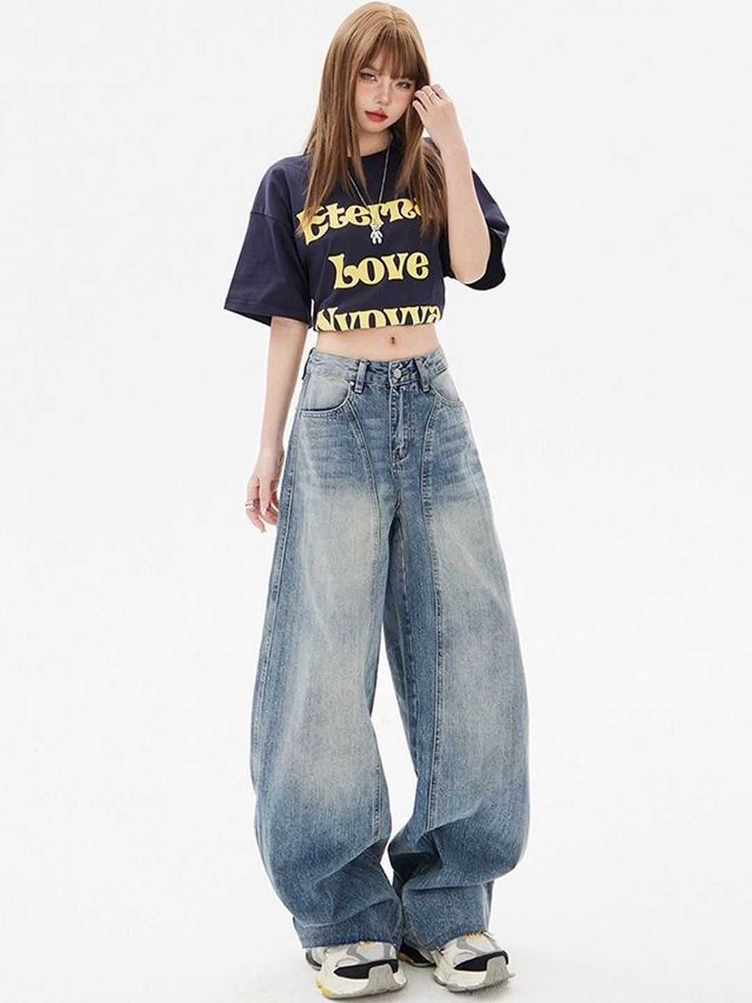 Women Flared Mid-Rise Light Fade Jeans