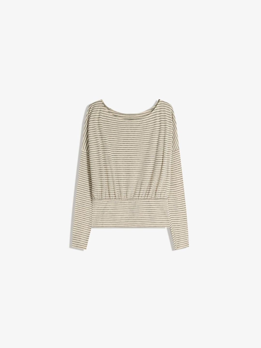 Striped long sleeve T-shirt with sash
