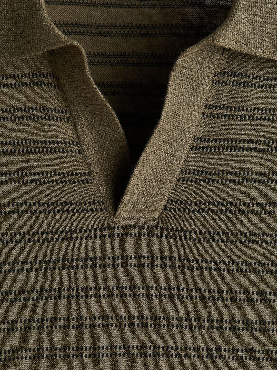 Linen-blend polo shirt