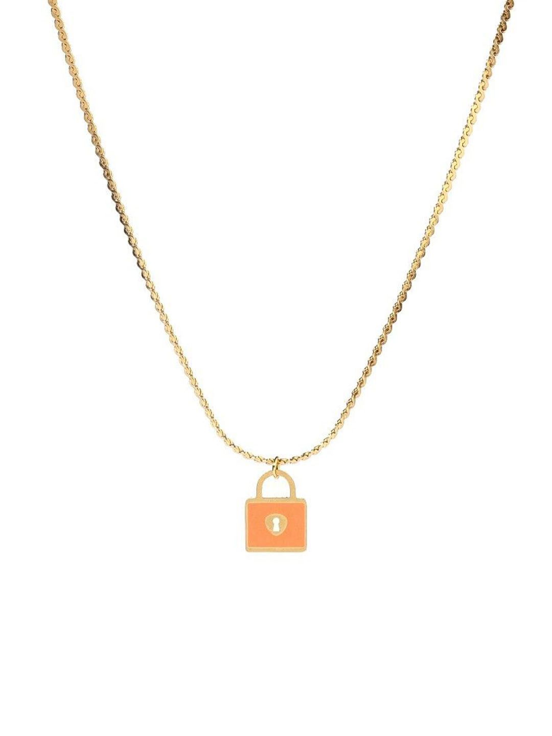 SALTY Stainless Steel Square Shaped Pendants With Chains
