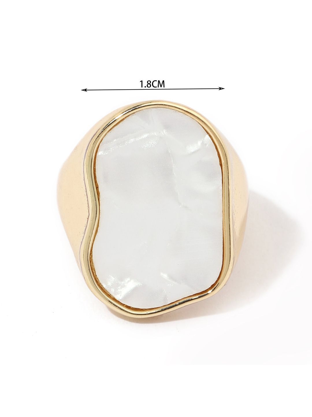 SALTY Pack of 2 Women Mother Of Pearl Enamel Ring
