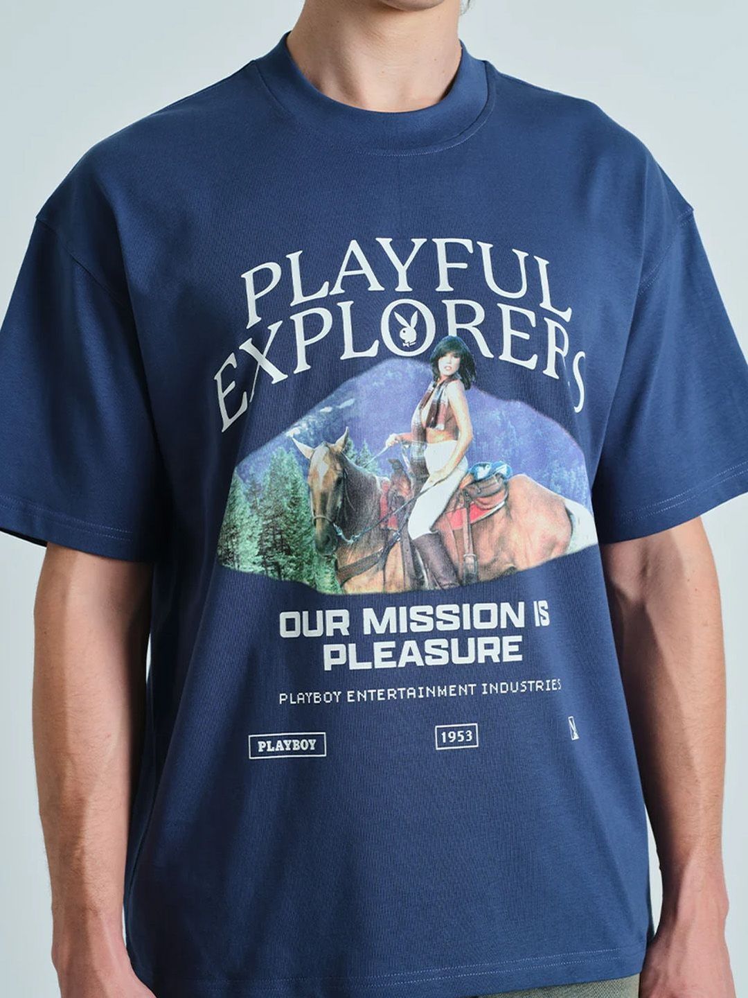 Playful Explorers Playful Explorers Blue Oversized T-shirt