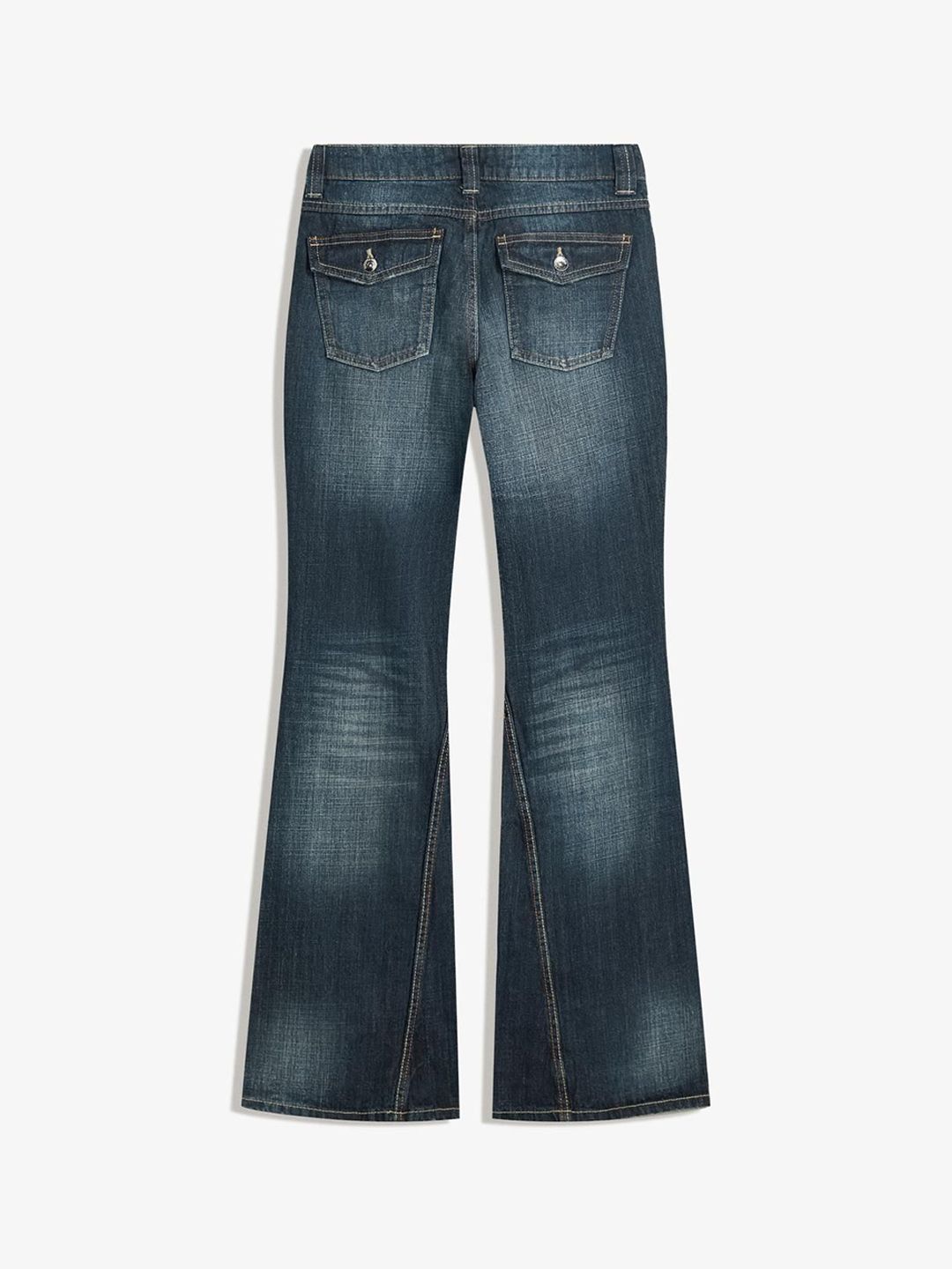 Pure Cotton Flared Baggy Jeans