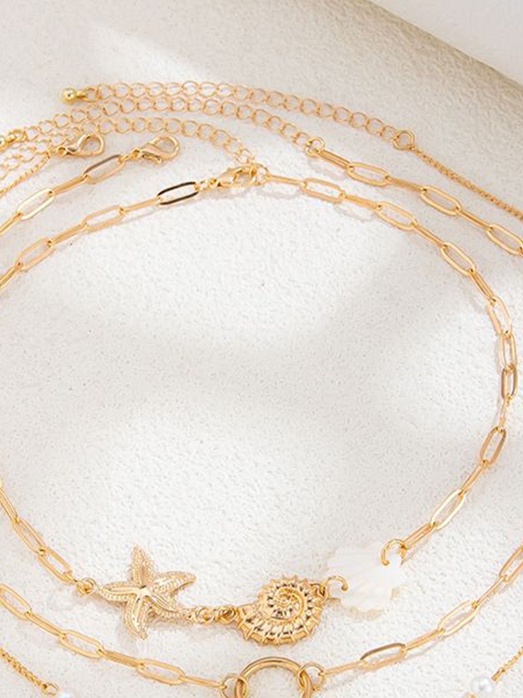 Gold-Plated Artificial Beaded Chain