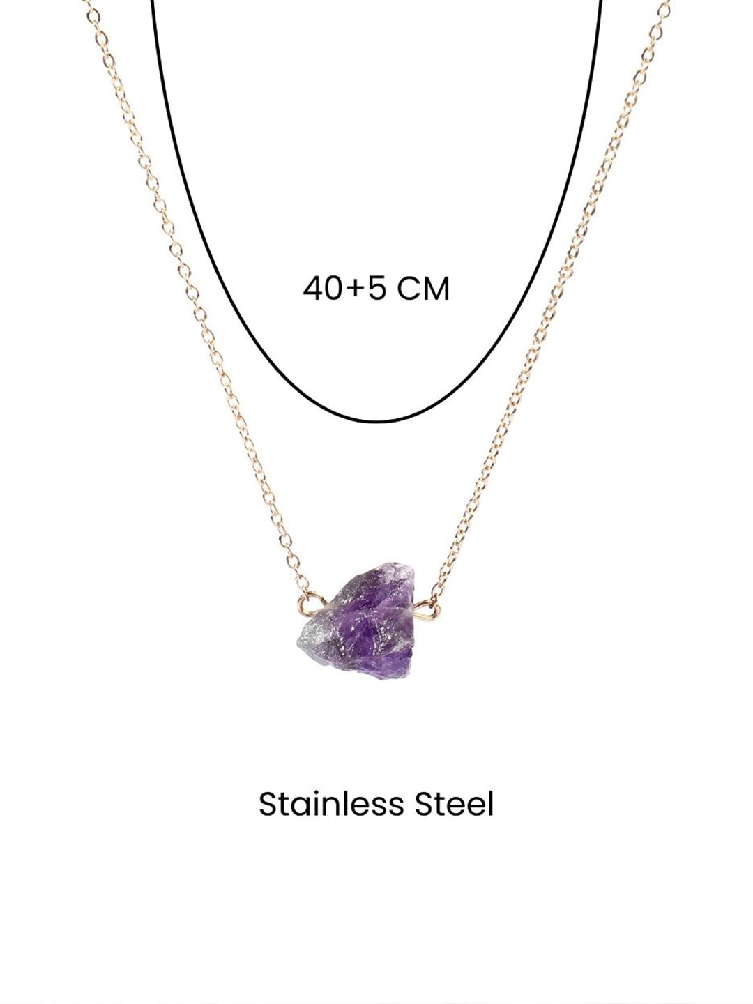 SALTY Pack of 2 Women Shining Gem For Balance Necklace