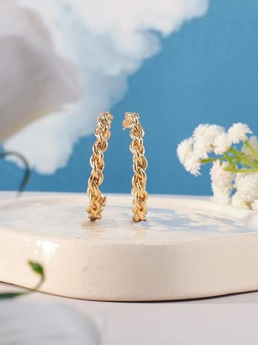 SALTY Rollin Gold-Plated Hoop Earrings