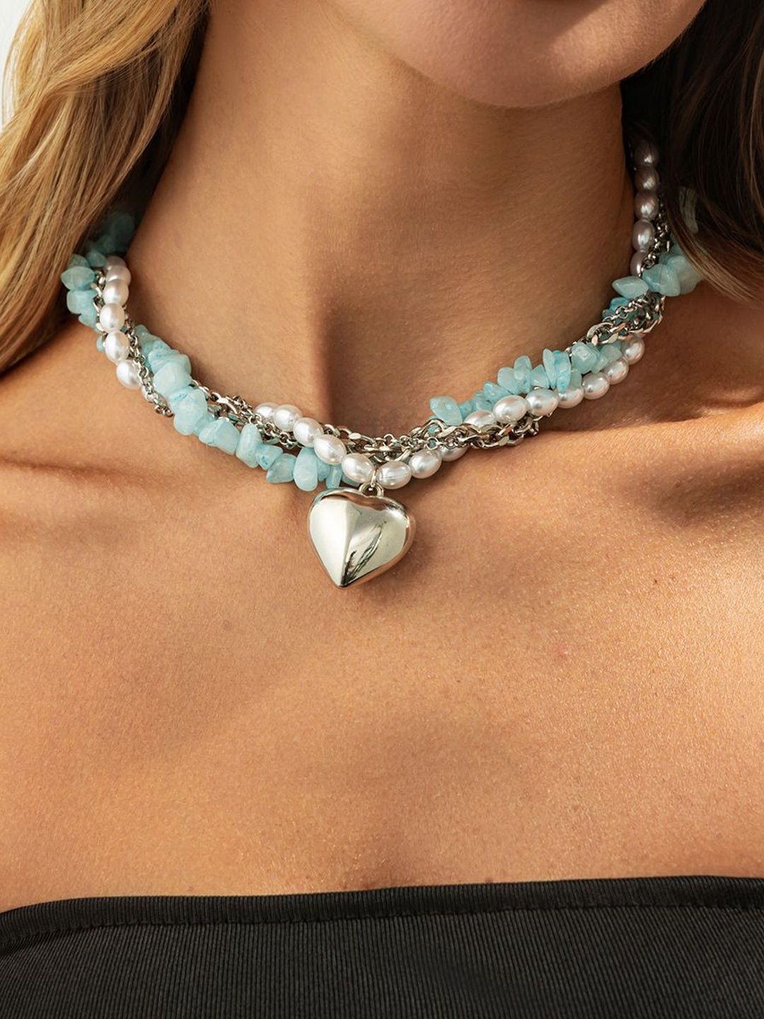 Silver-Plated Enamelled Chain