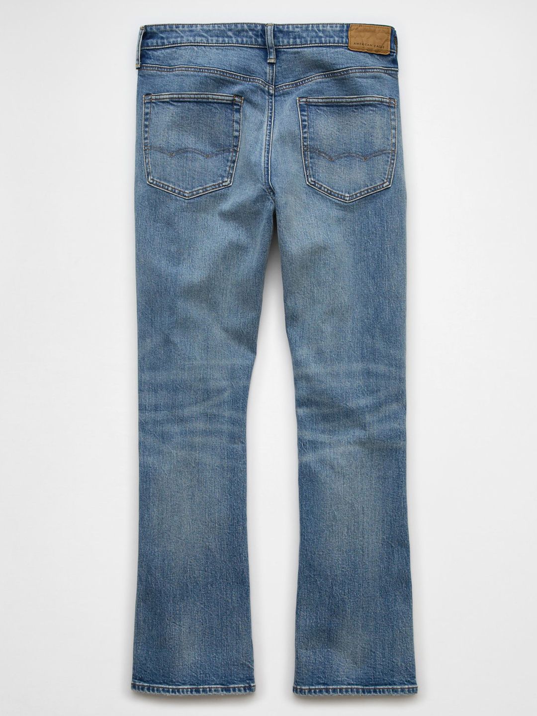 Men Bootcut Low Distress Light Fade Jeans