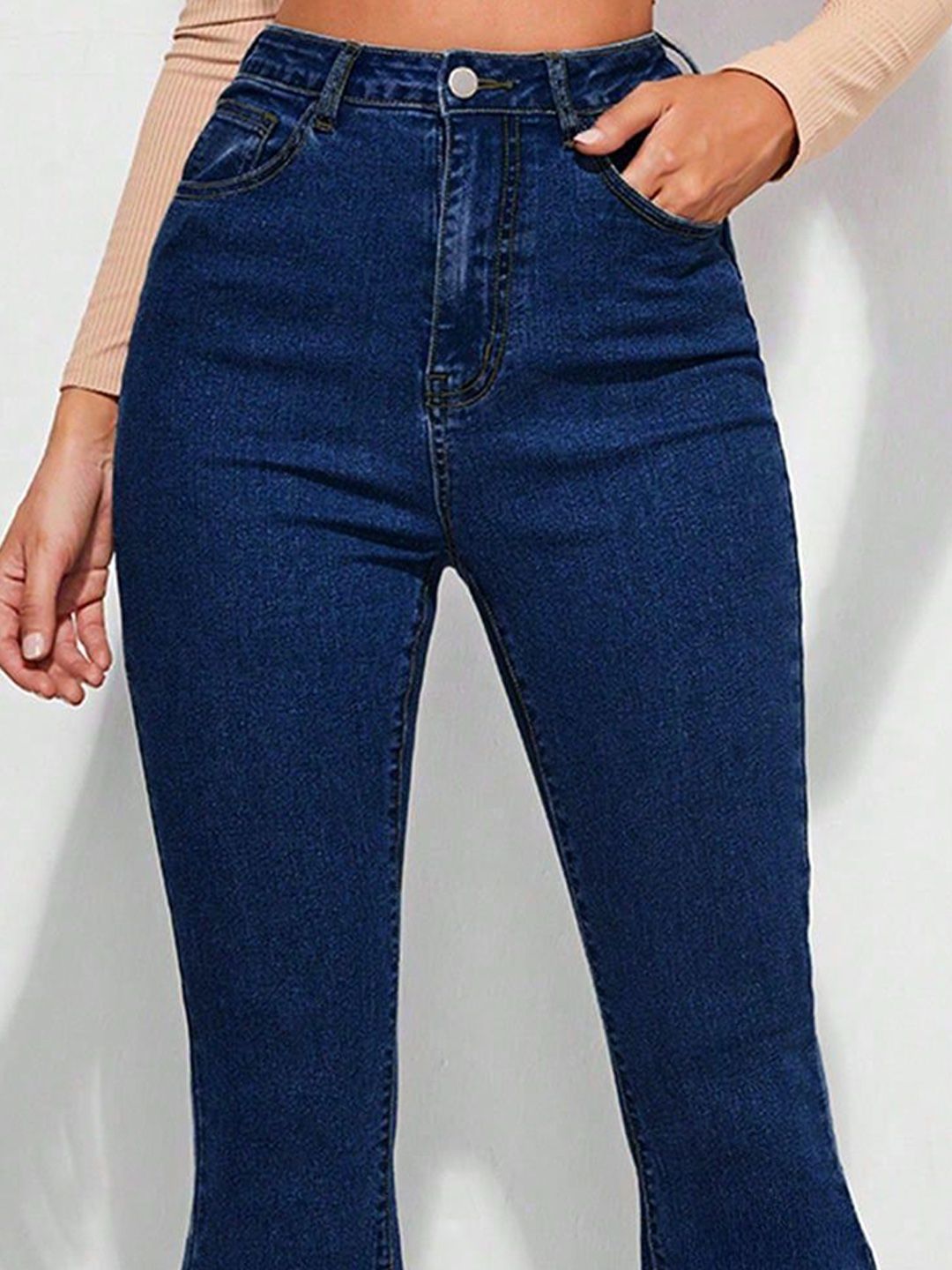 Women Bootcut High-Rise Stretchable Jeans