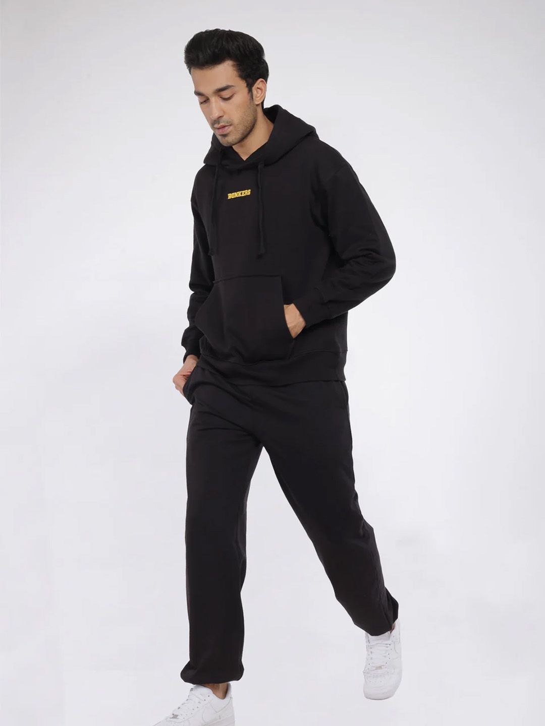 Men Black Signature Oversized Heavyweight Hoodie