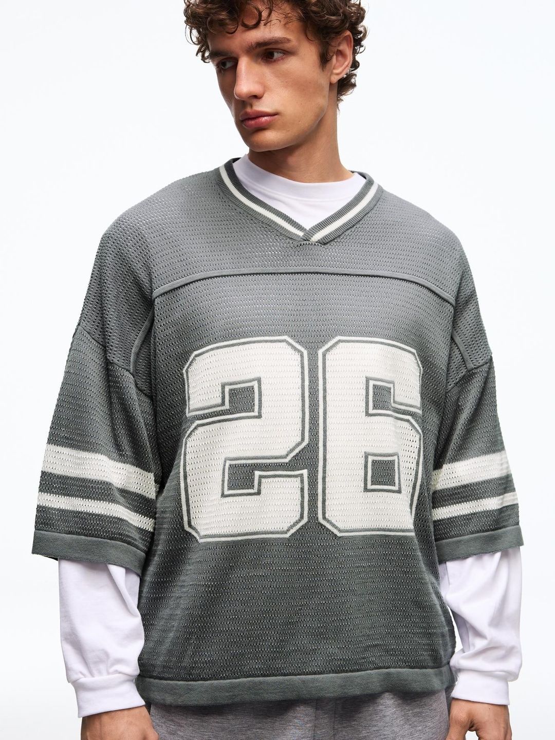 Short sleeve sport print T-shirt