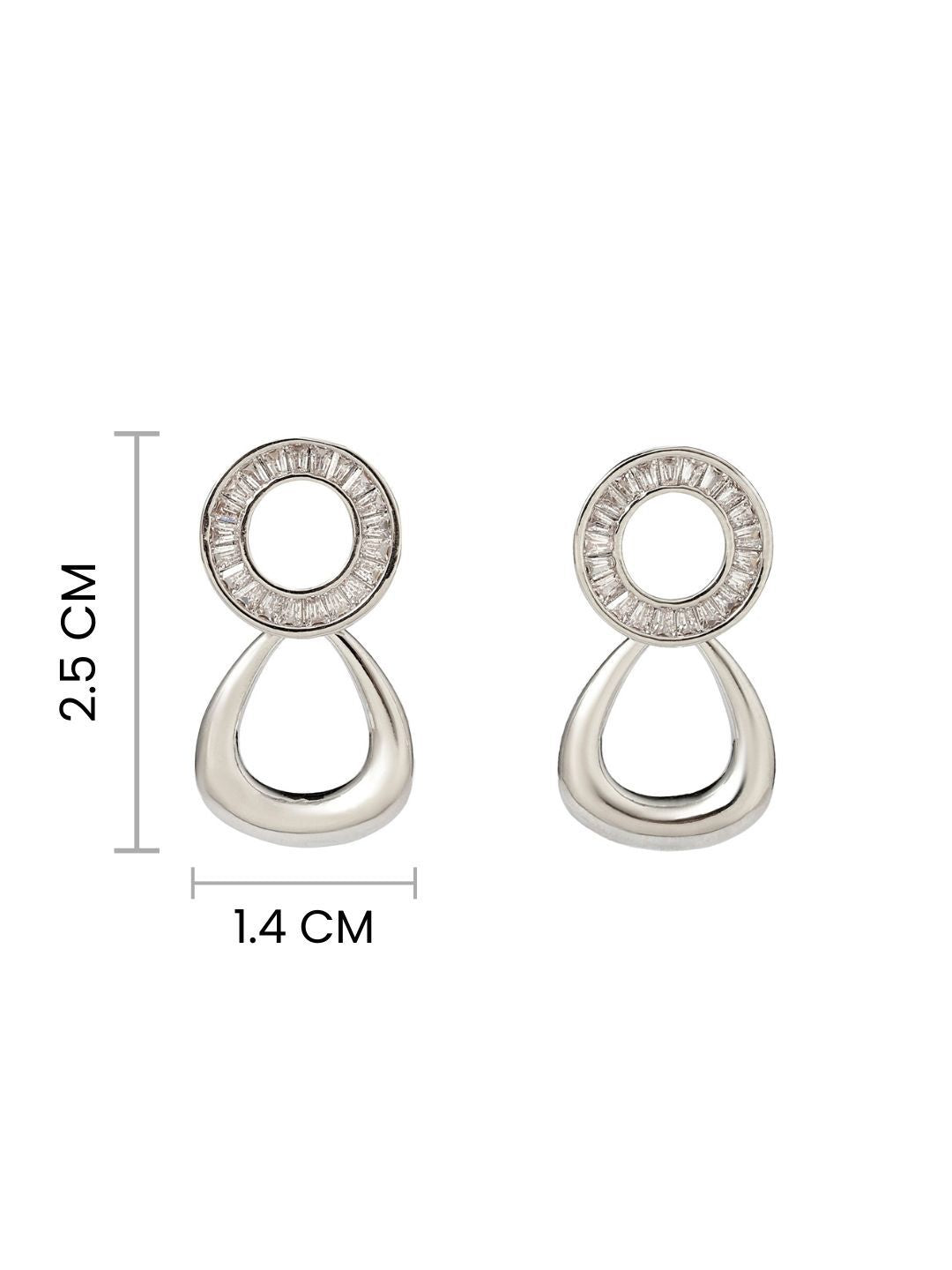 SALTY Gold-Plated Contemporary Oxidised Drop Earrings