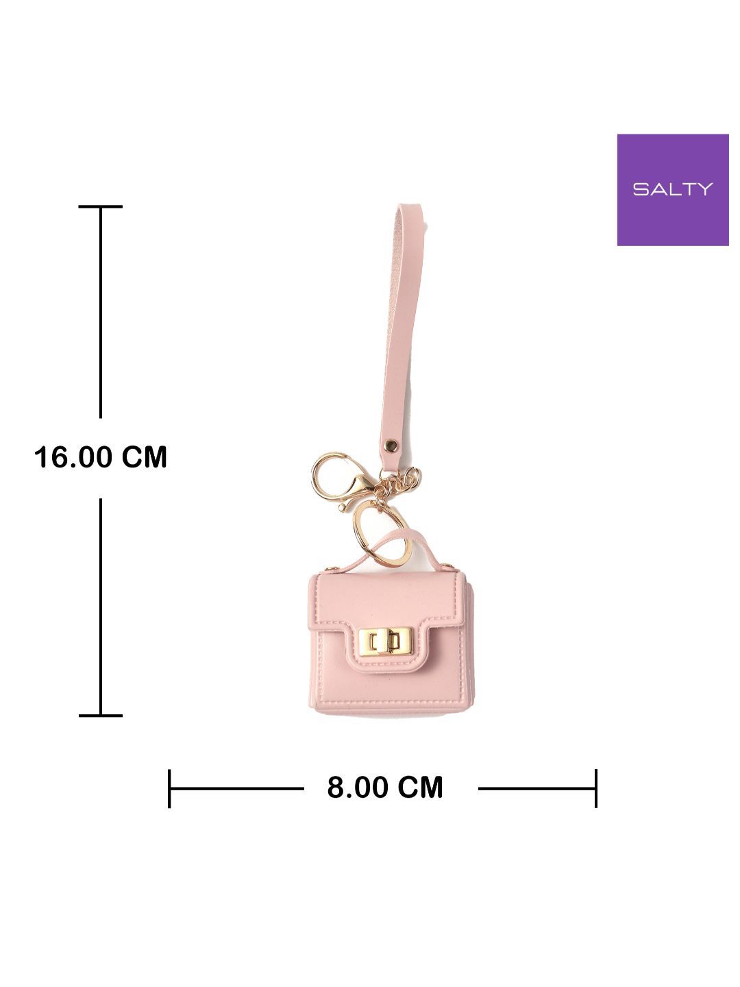 SALTY Pink The Office Mini Leather Bag Charm