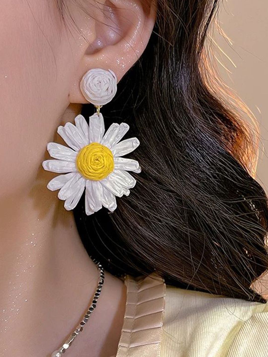 Floral Shaped Drop Earrings