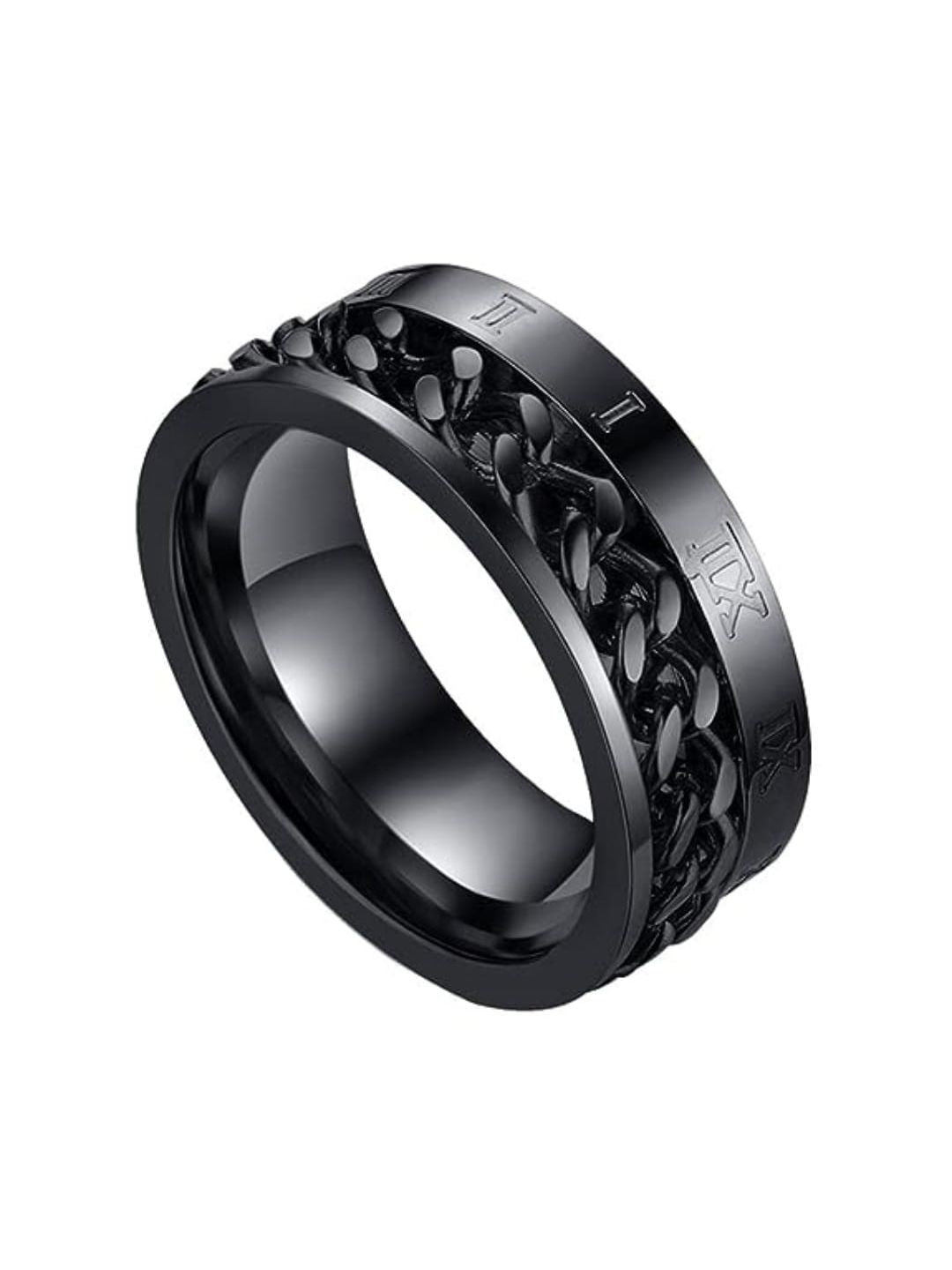 SALTY Men Stainless Steel Arne Link-Chain Finger Ring