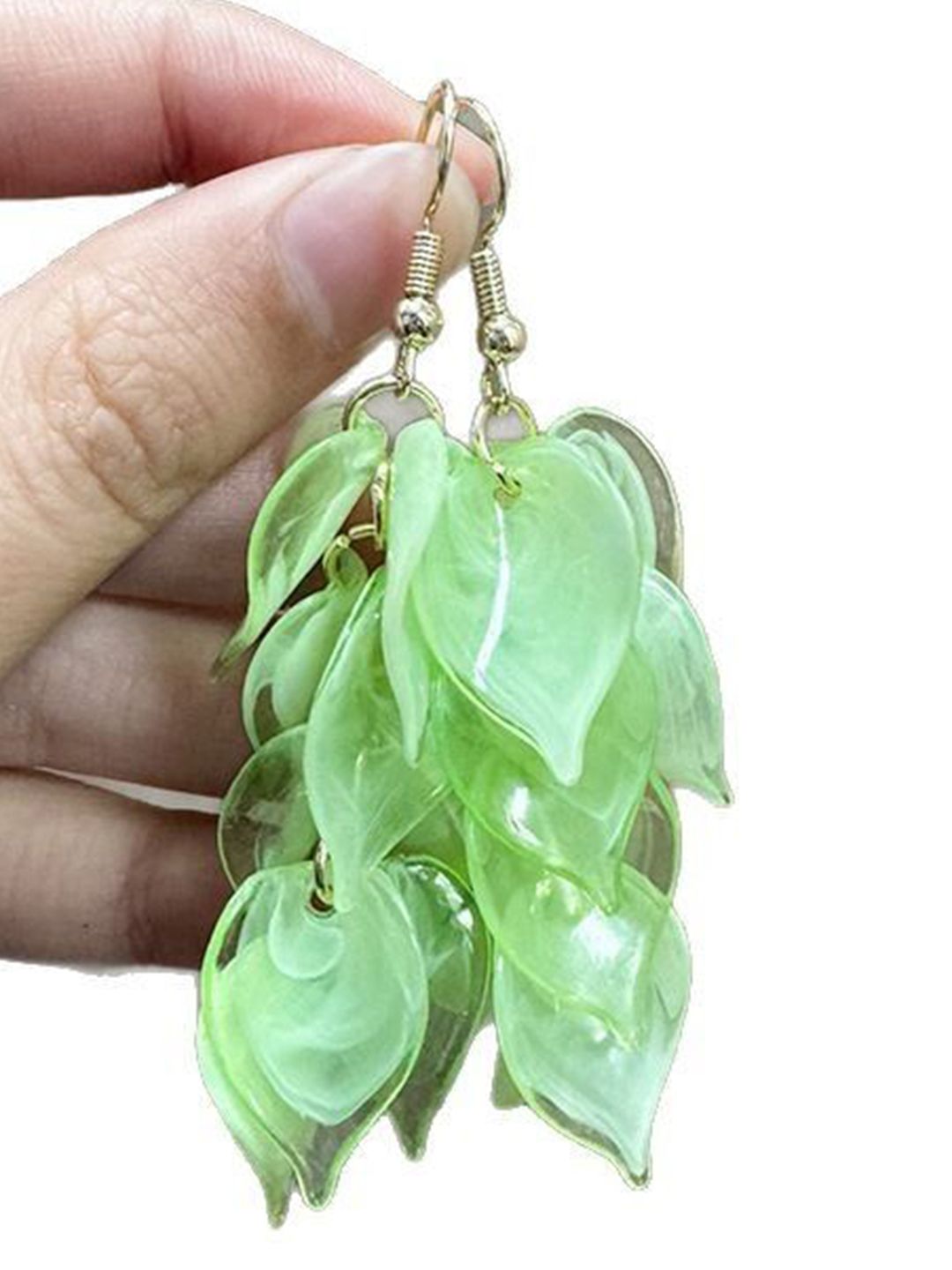 Leaf Shaped Drop Earrings