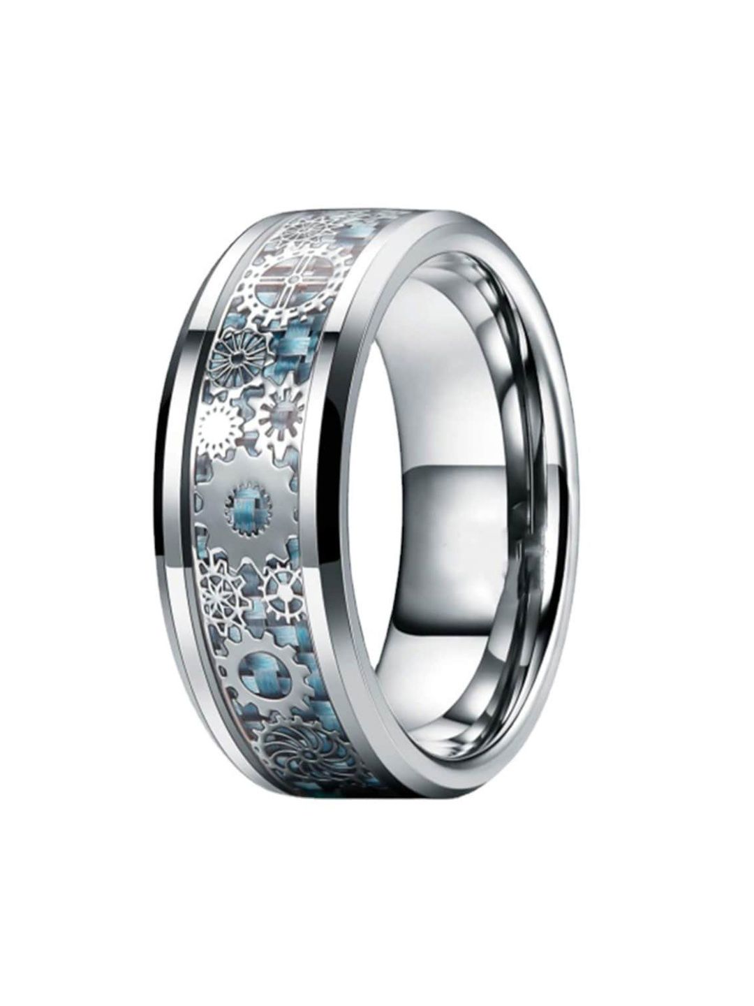 SALTY Men Stainless Steel Polished Perfection Band Finger Rings