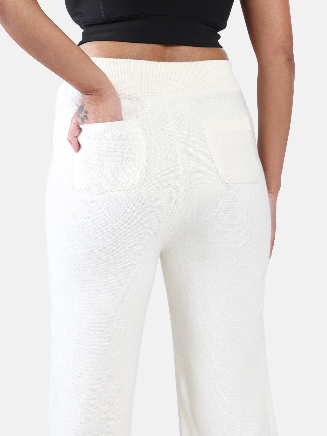 Women Mid-Rise Straight Pure Cotton Track Pants