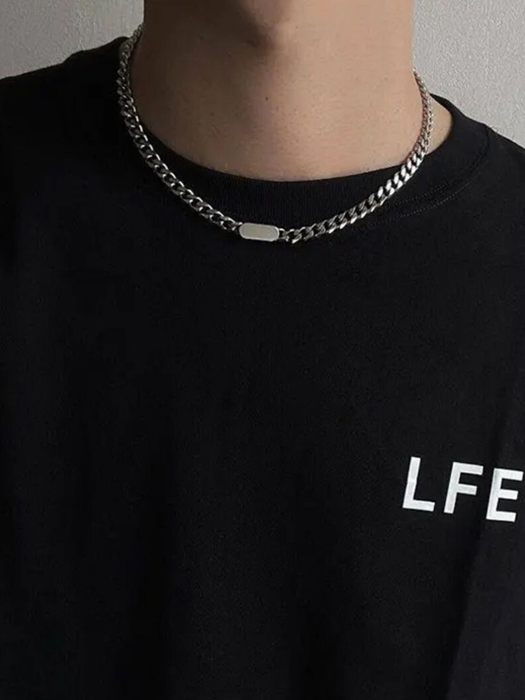 SALTY Men Silver-Plated Froussard Minimal Chain