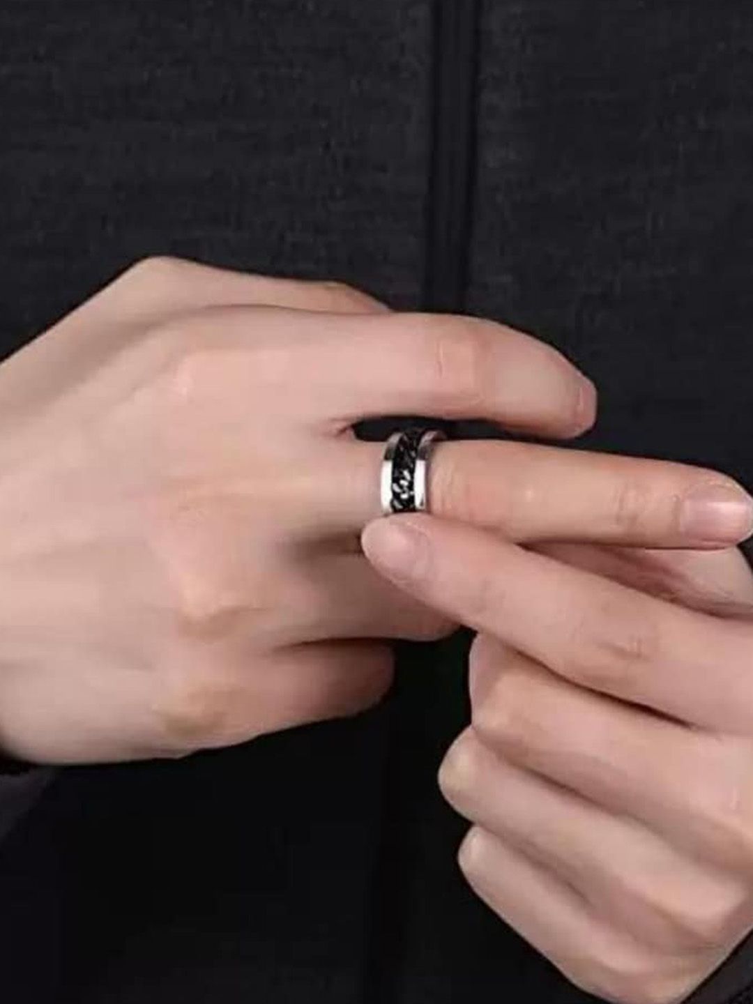 SALTY Men Stainless Steel Jared Chain Ring