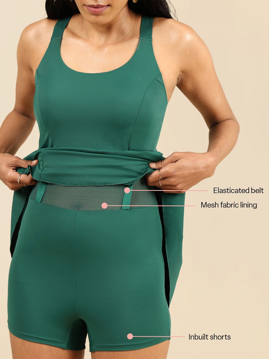 Round Neck Swimming Dress