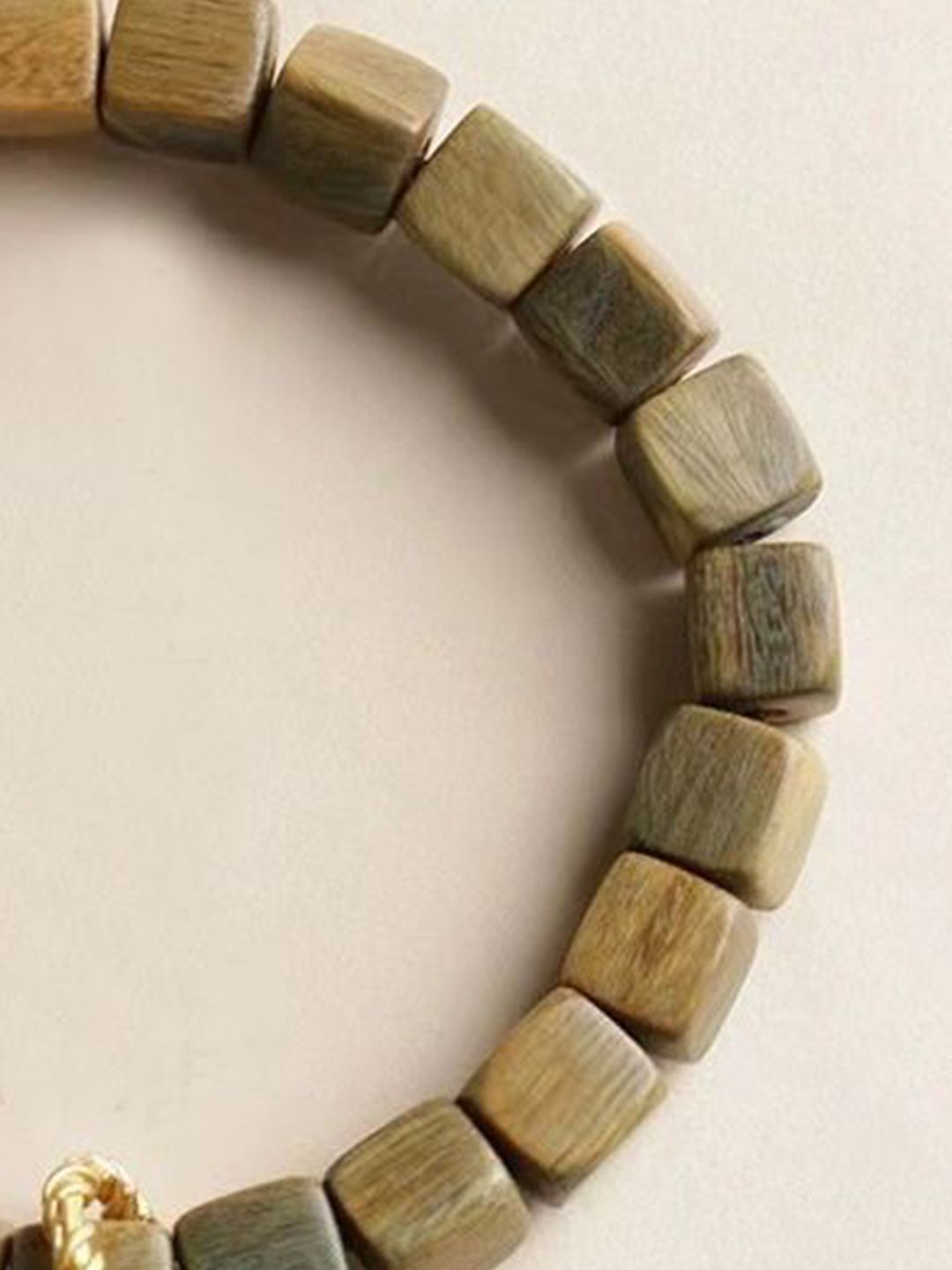 Men Wood Gold-Plated Bracelet