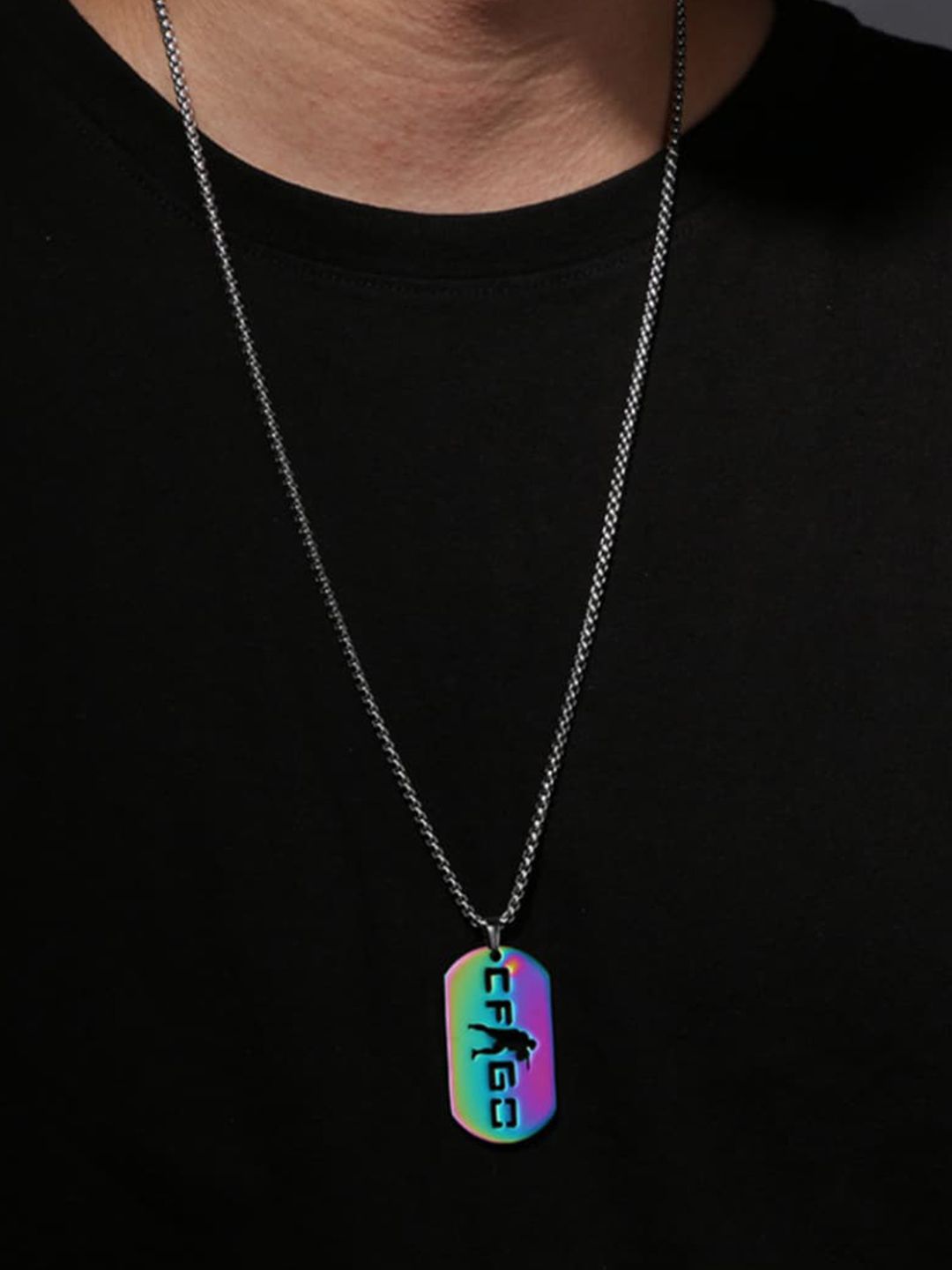 SALTY Silver-Plated Contemporary Pendants With Chain