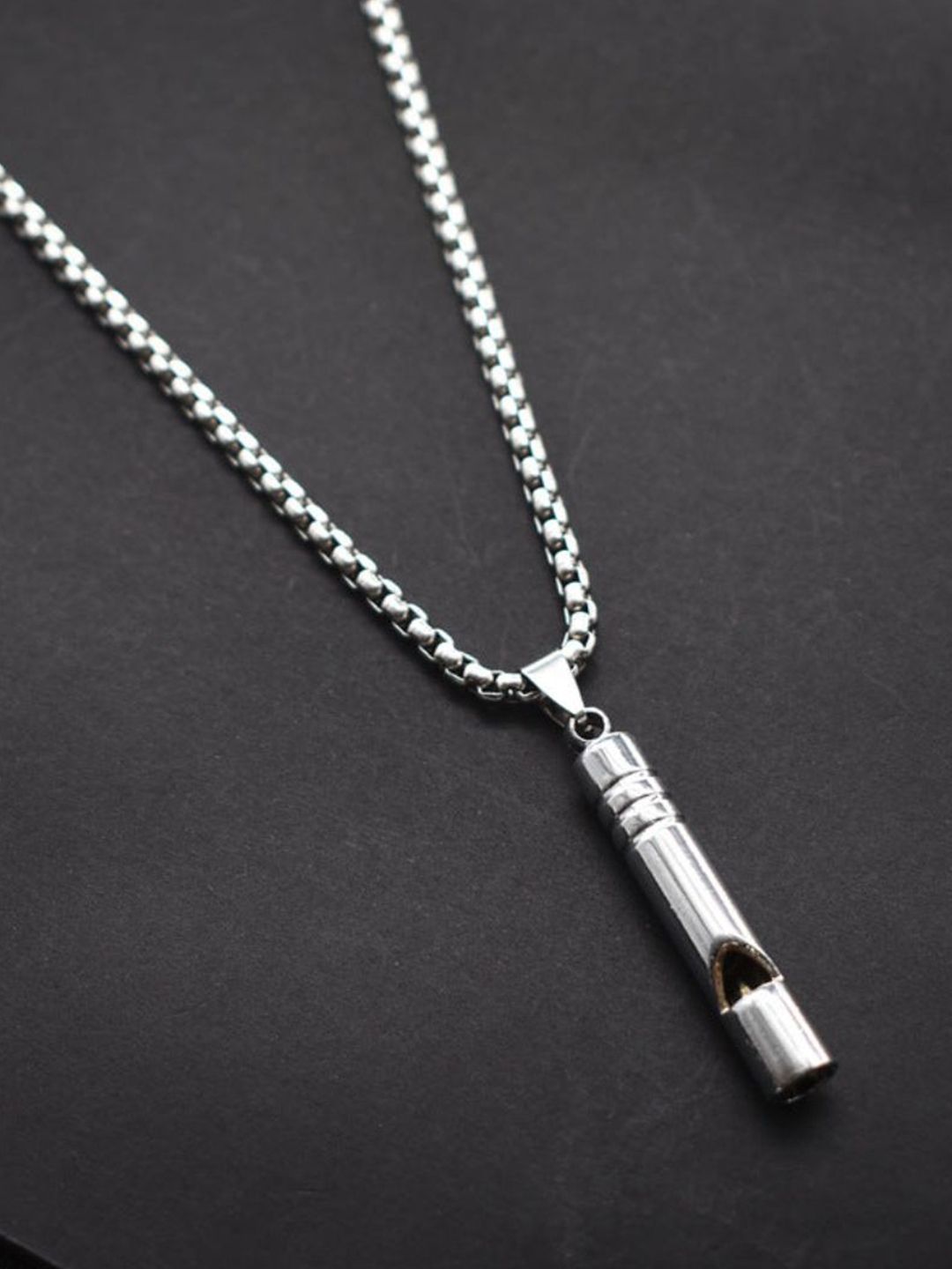 SALTY Pack of 2 Men Viking horn Silver Chain