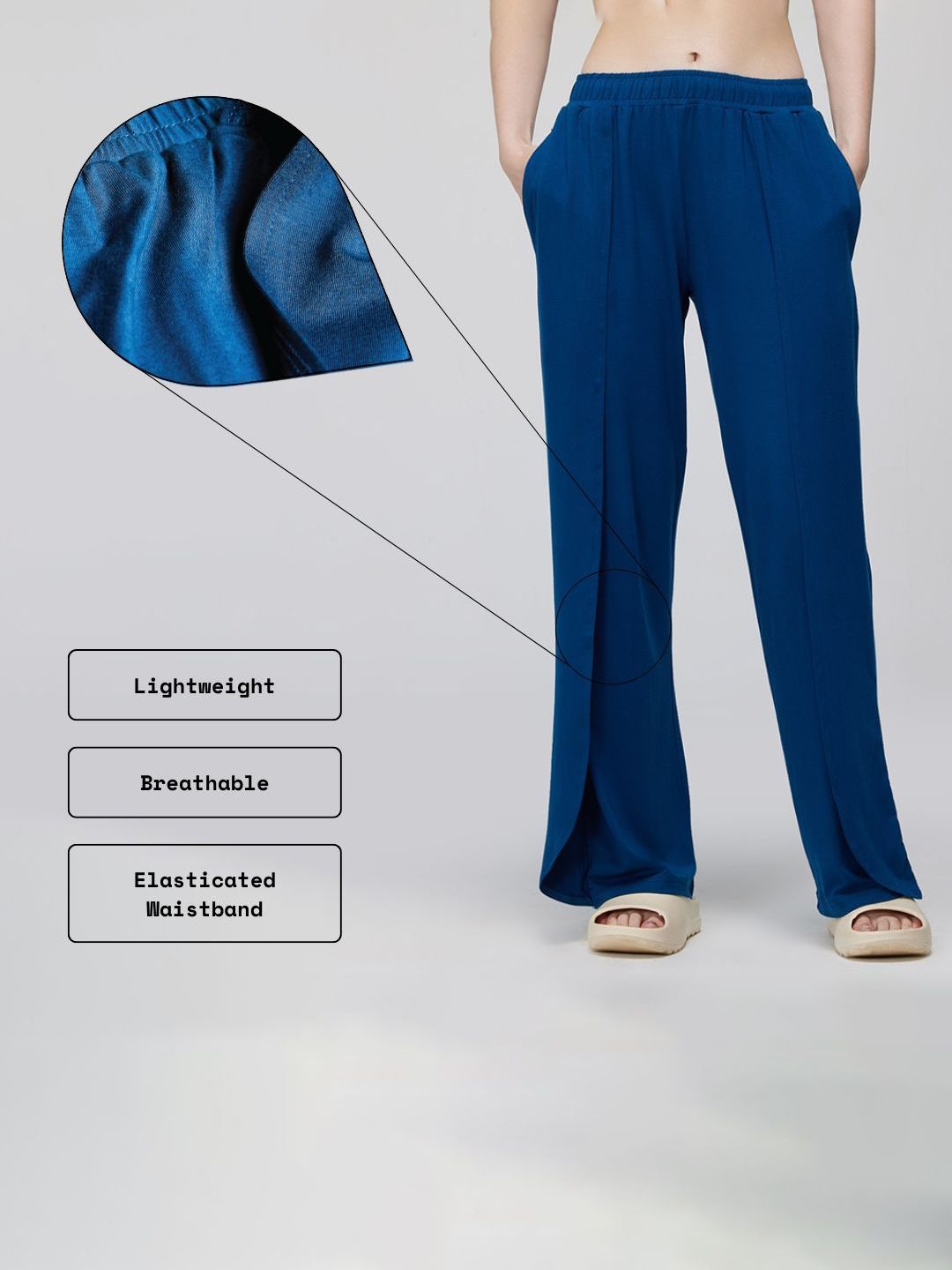 Blue Ease Flare Pants