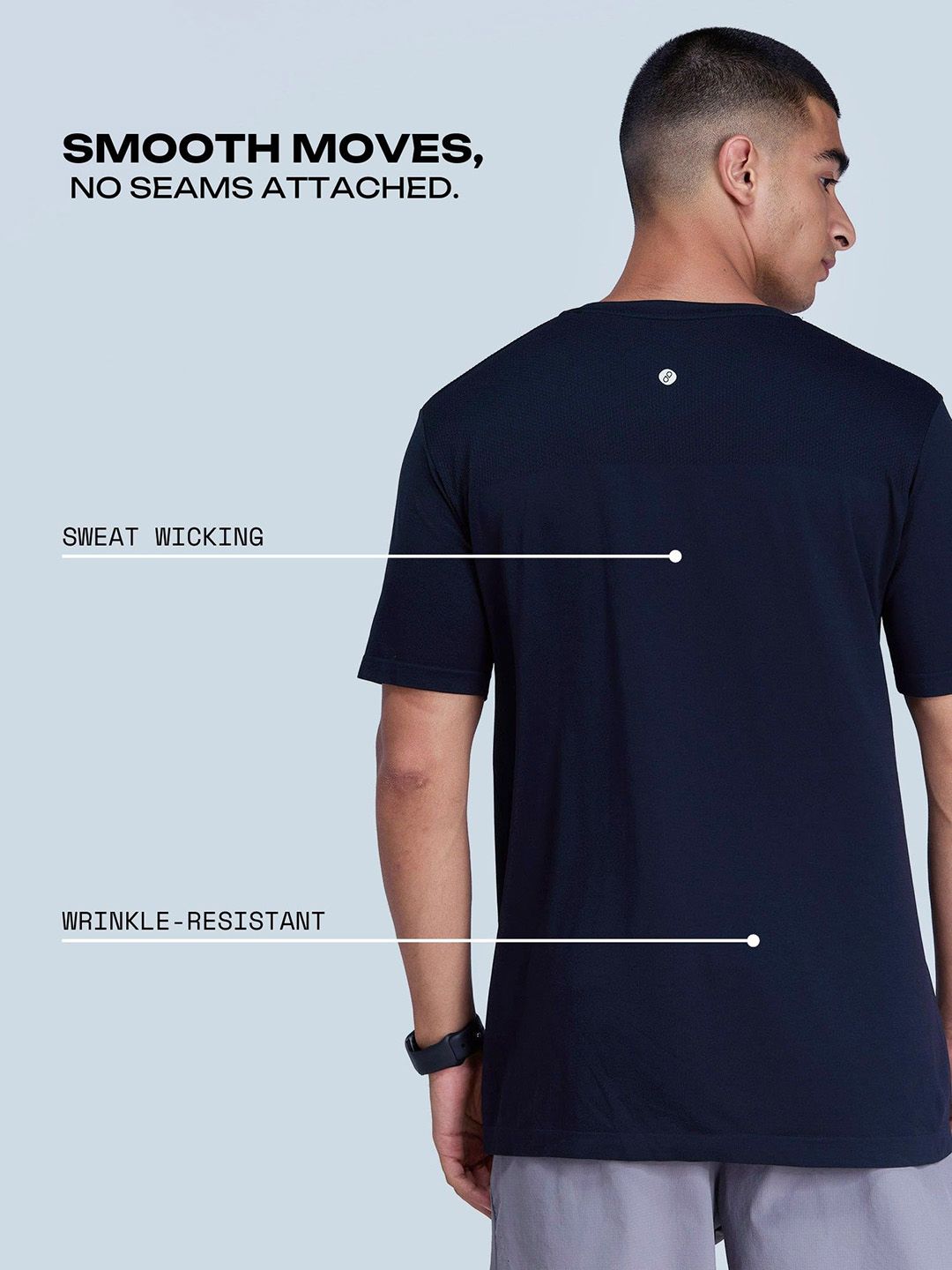 Black Pulse Seamless Tee