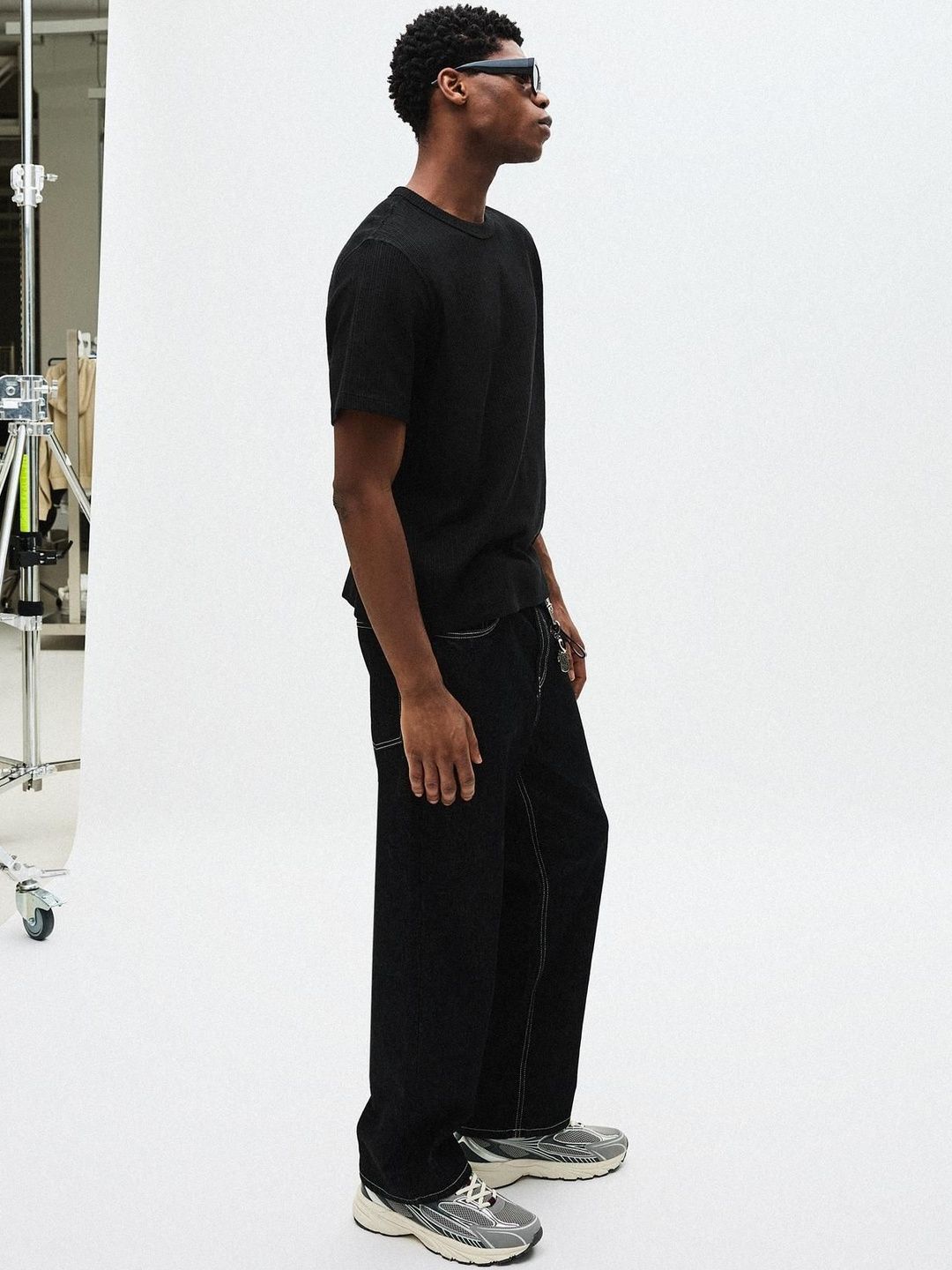 Textured short sleeve T-shirt