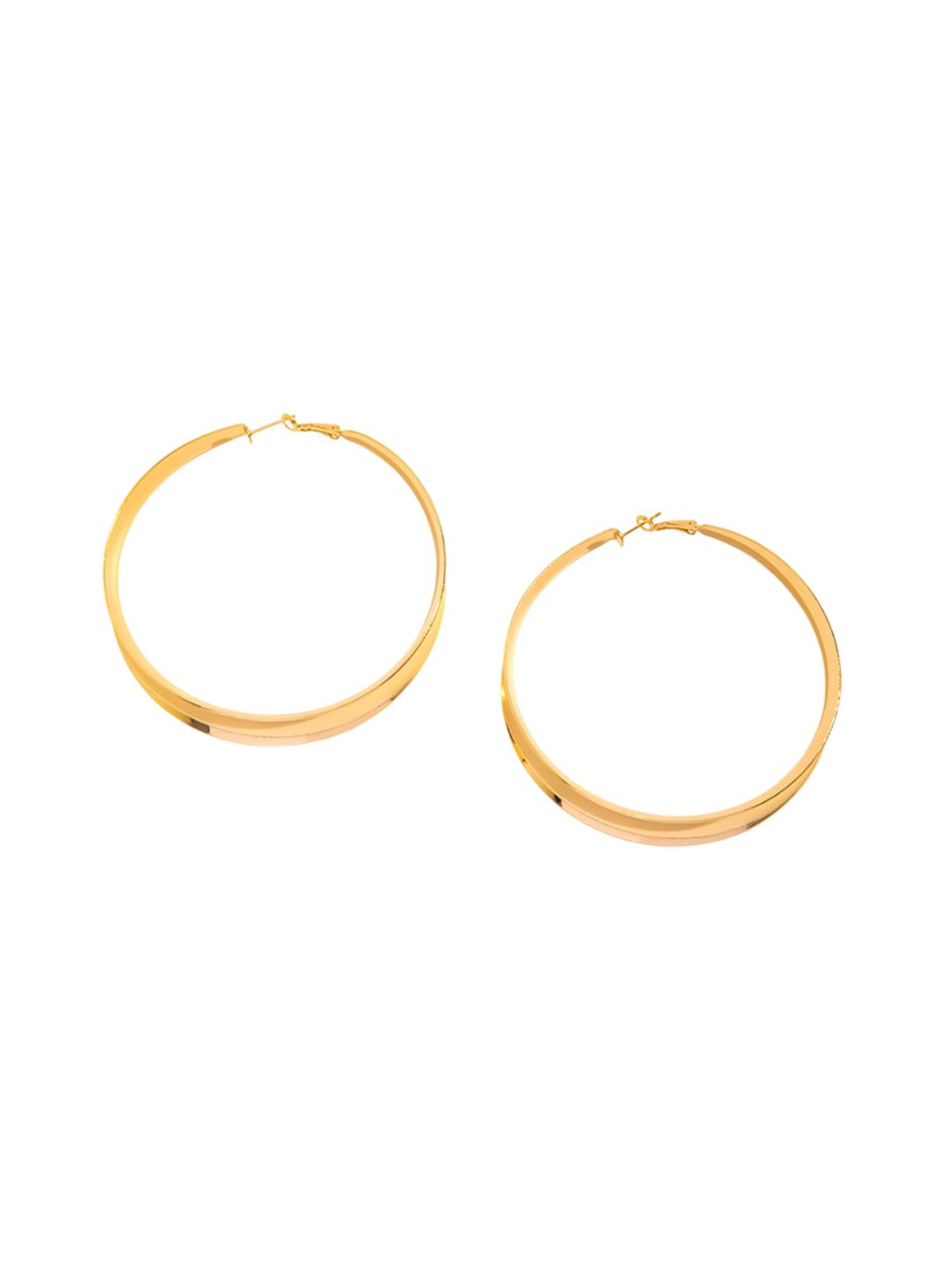Gold Plated Circular Hoop Earrings