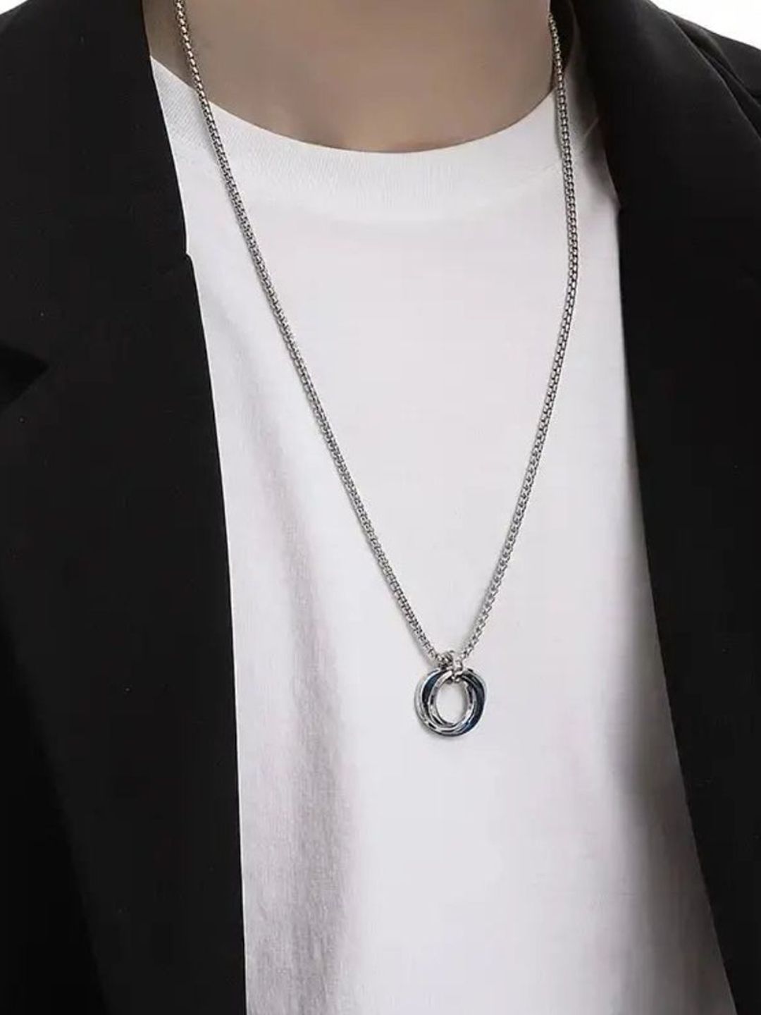 SALTY Set Of Bracelet & Necklace Rocky & Cuban-Pendant, Chain Jewellery Set